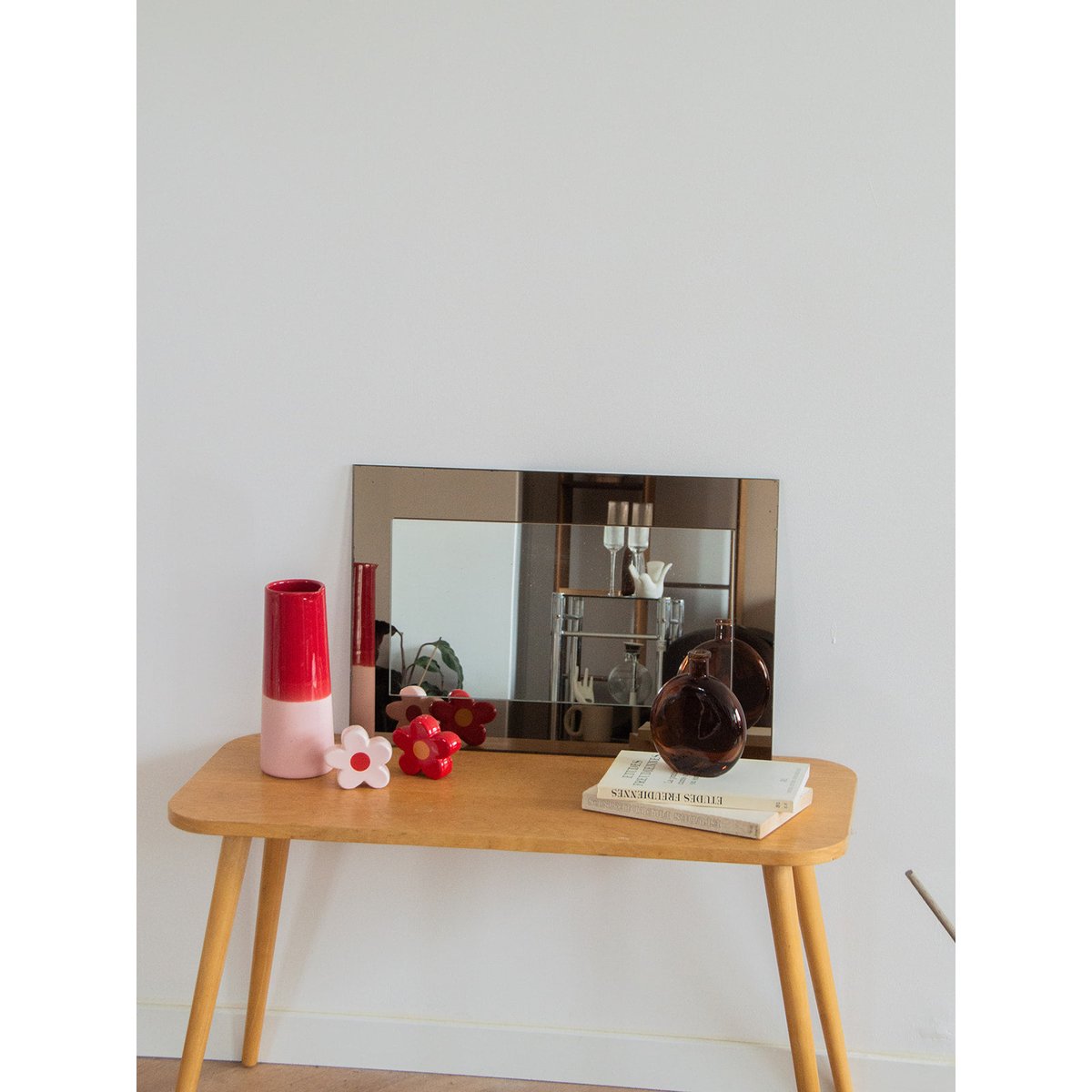 Grand miroir ambré Igor N°773 - Bon état transparent, DEBONGOUT