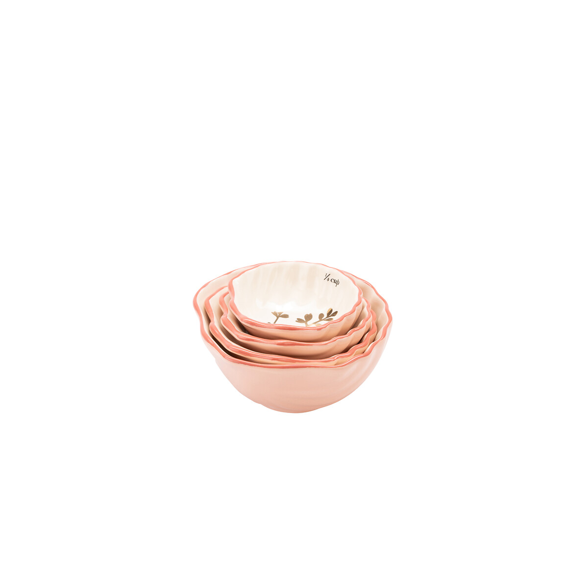 Set of 4 Shell Measuring Cups pink, YVONNE ELLEN