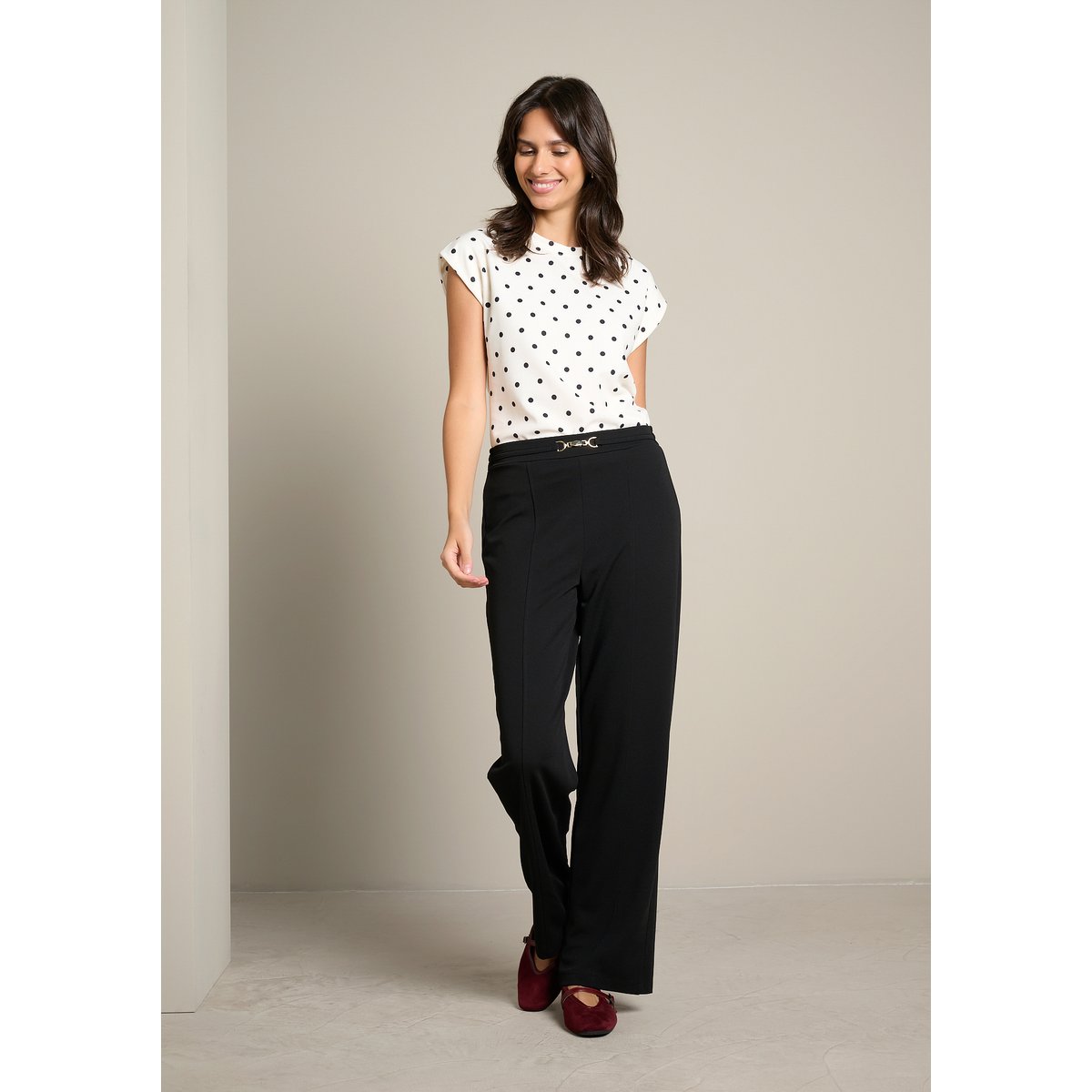 Pantalon droit noir, LOLALIZA