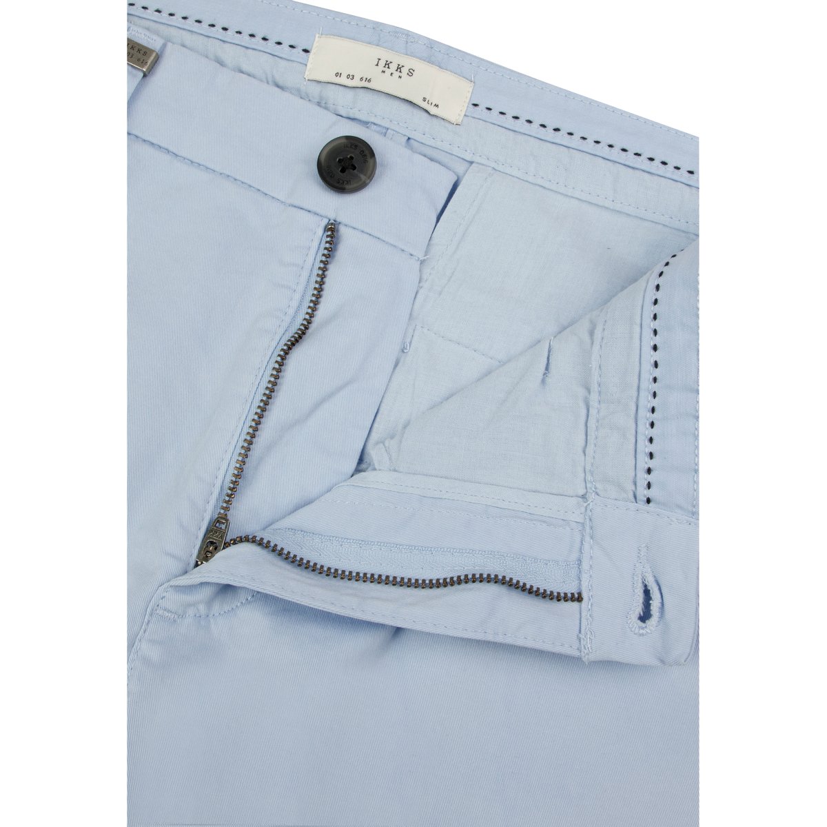 Pantalon chino slim bleu ciel, IKKS