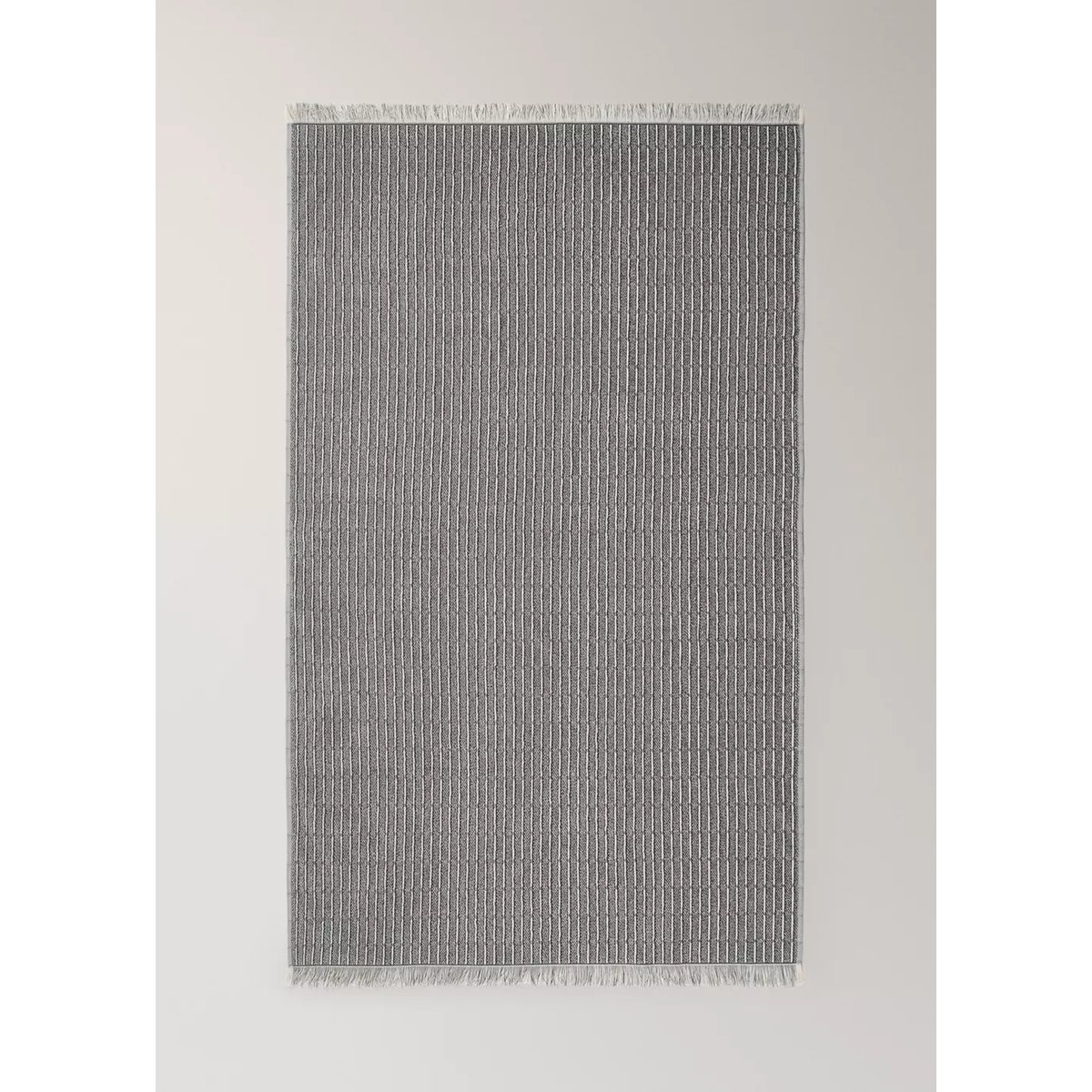 Drap de bain en coton jacquard bleu, MANGO HOME