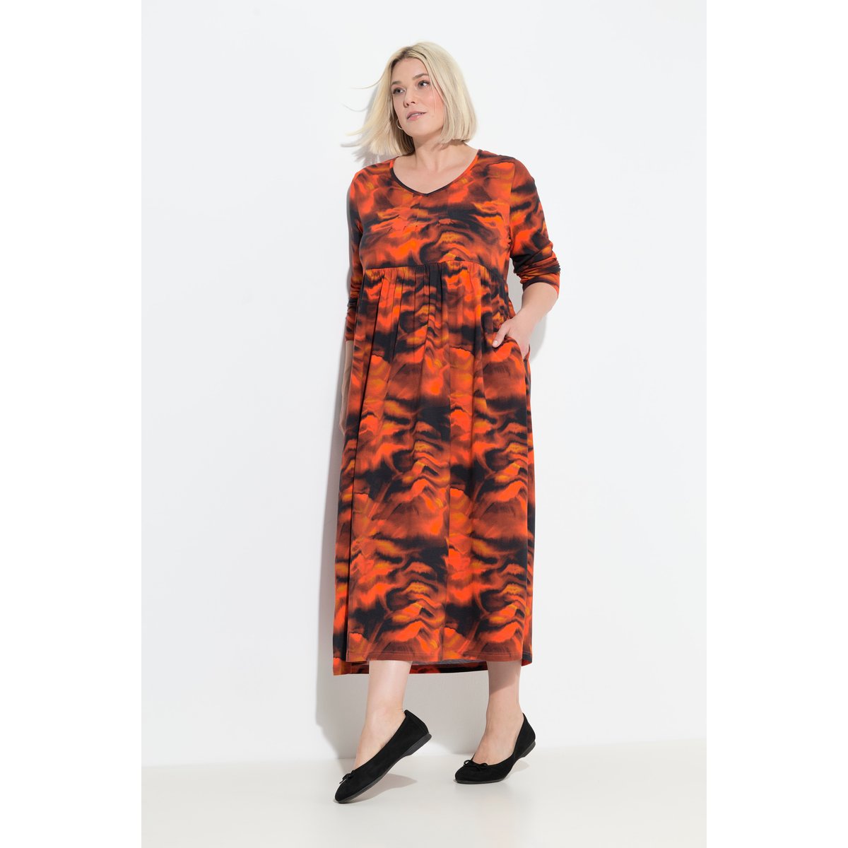 Robe maxi avec poches rouge vin foncé, ULLA POPKEN