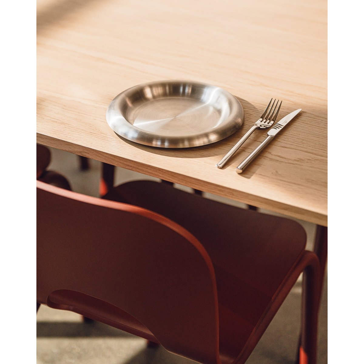 Assiette Roto - lot de 2 - Ø22 cm acier inoxydable, NOO.MA