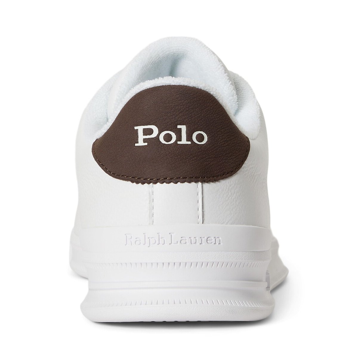 Heritage Court 3 Leather Trainers white/brown, POLO RALPH LAUREN