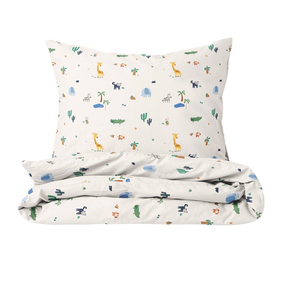 Parure de lit enfant SAFARI blanc cassé, PETITE AMELIE