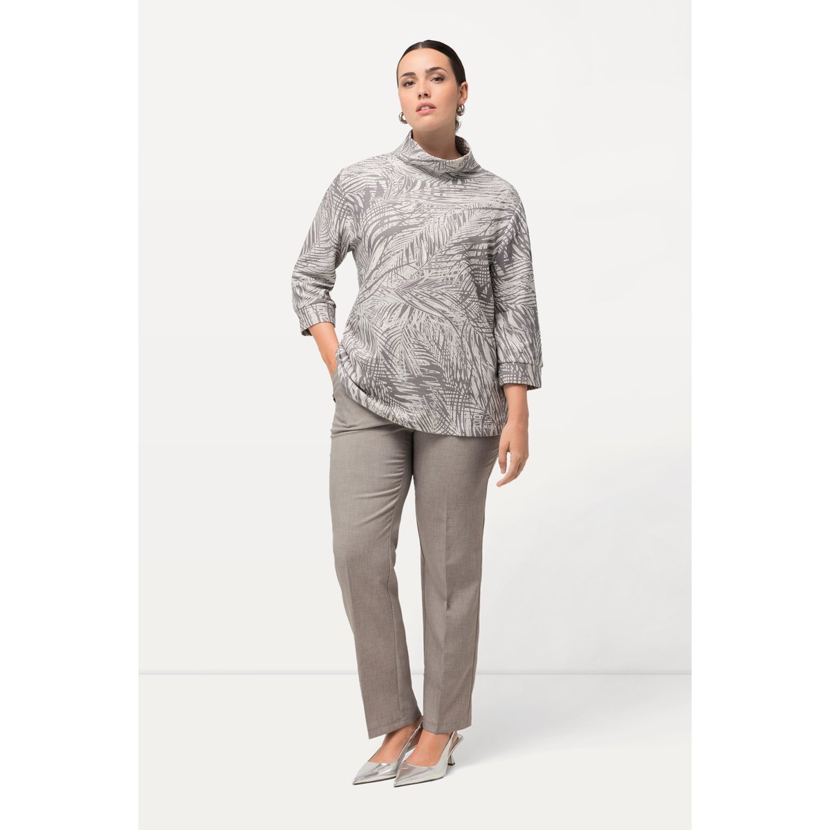 Pantalon Sophie chiné gris clair chiné, ULLA POPKEN
