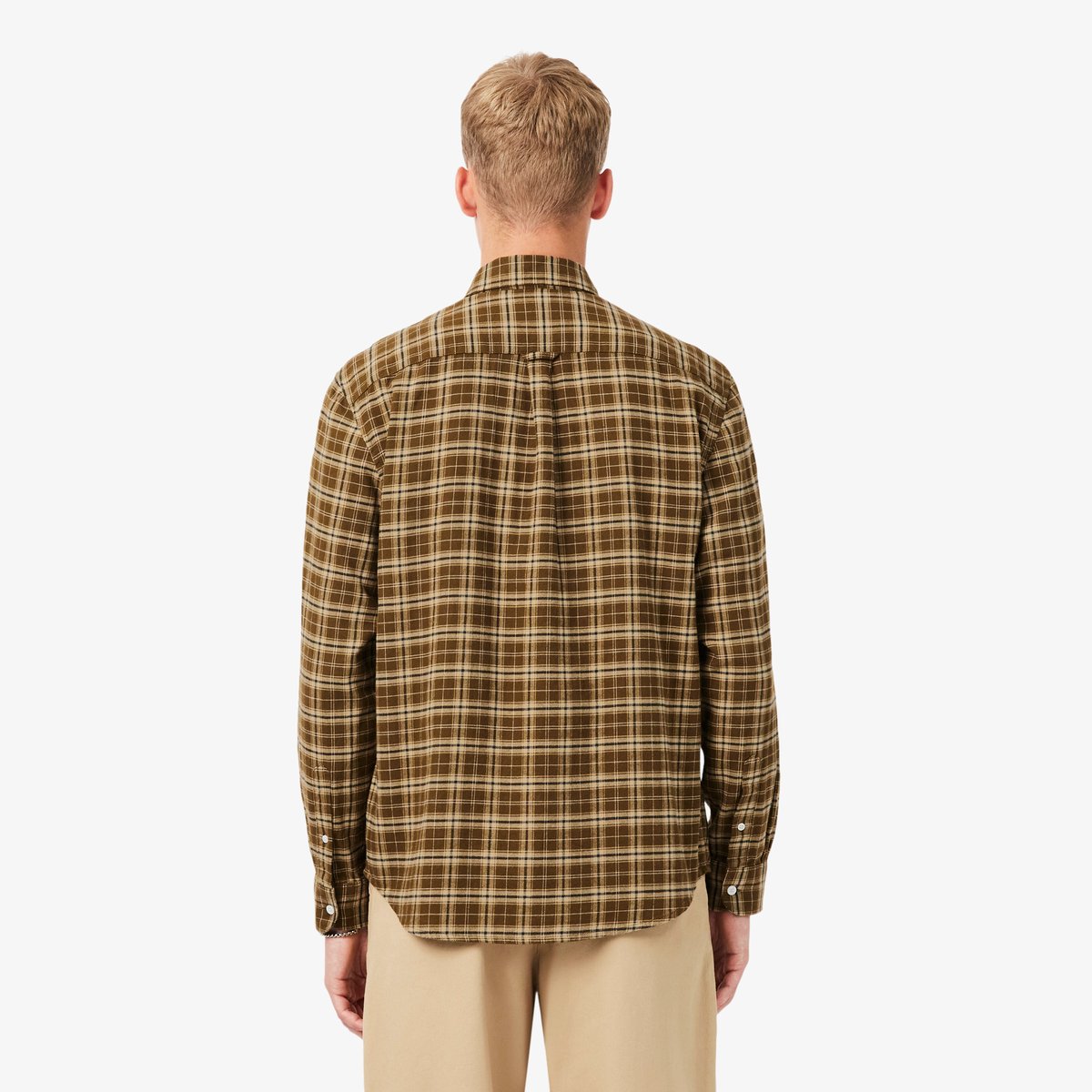 Chemise flanelle à carreaux regular fit marron-t2s, LACOSTE