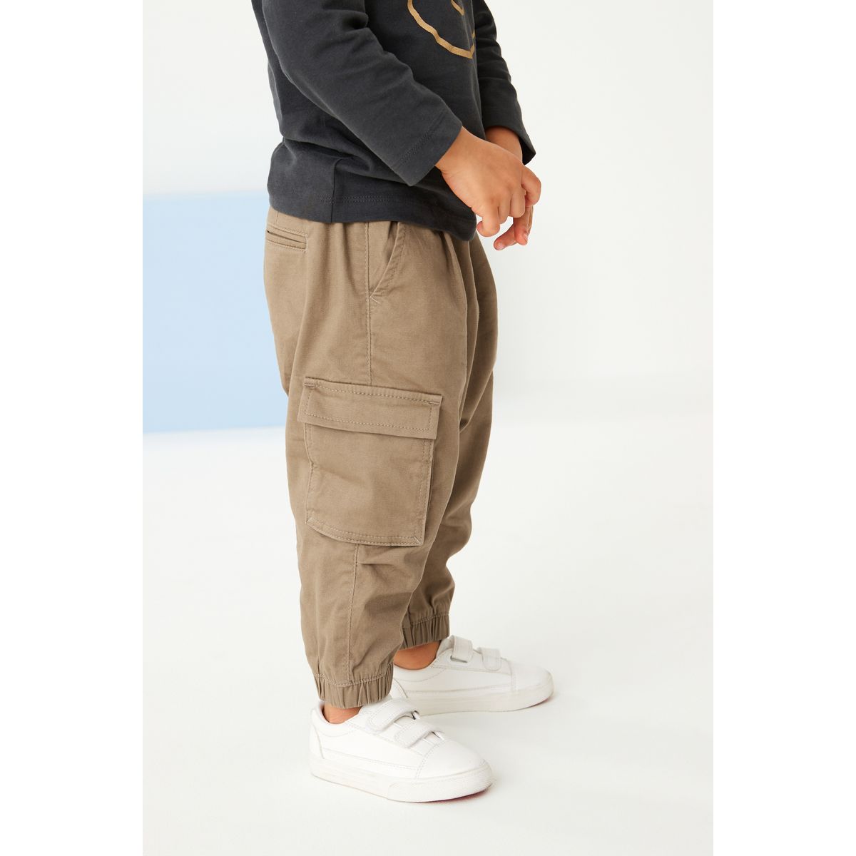 Pantalon cargo coupe classique marron fauve, NEXT