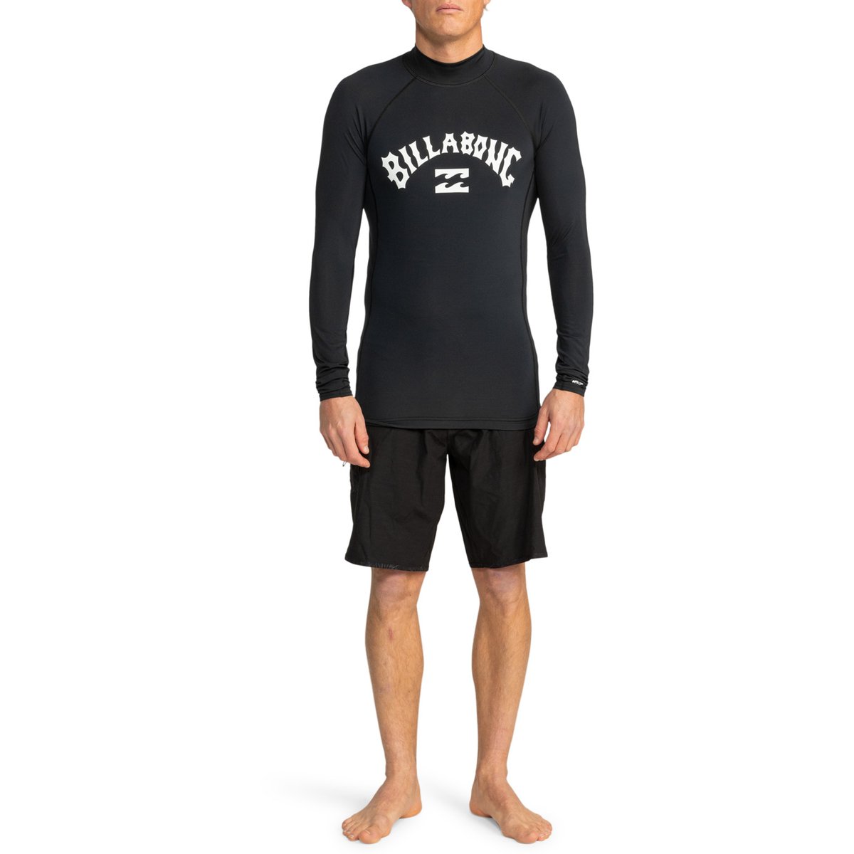 T-shirt de surf à manches longues UPF50 LOGO SURF noir black, BILLABONG