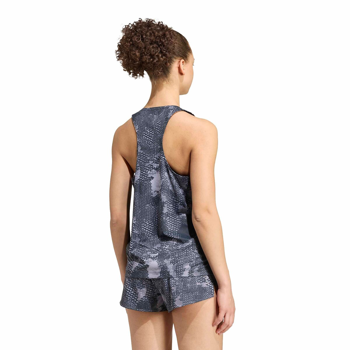 Débardeur de running imprimé imprimé noir, adidas Performance