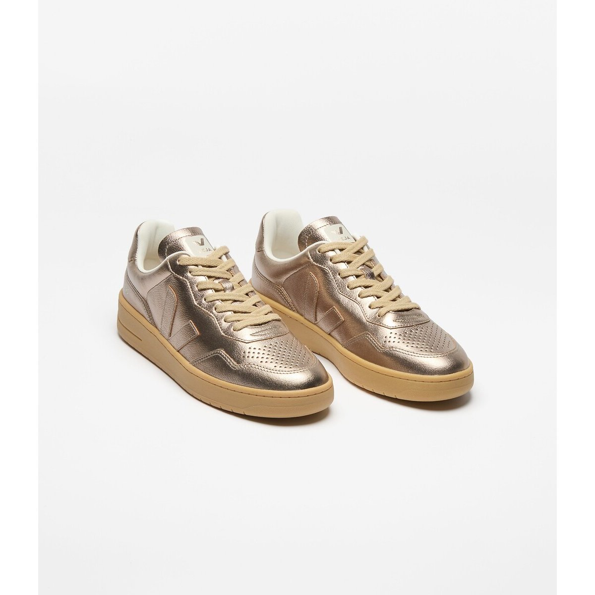V-90 Leather Trainers bronze /beige , VEJA