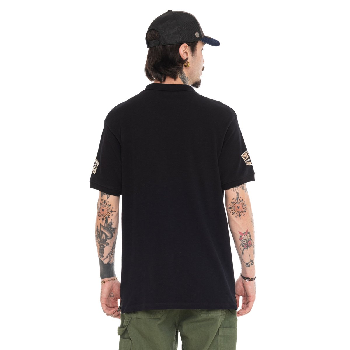 Polo coton piqué RAPH noir/beige, VON DUTCH