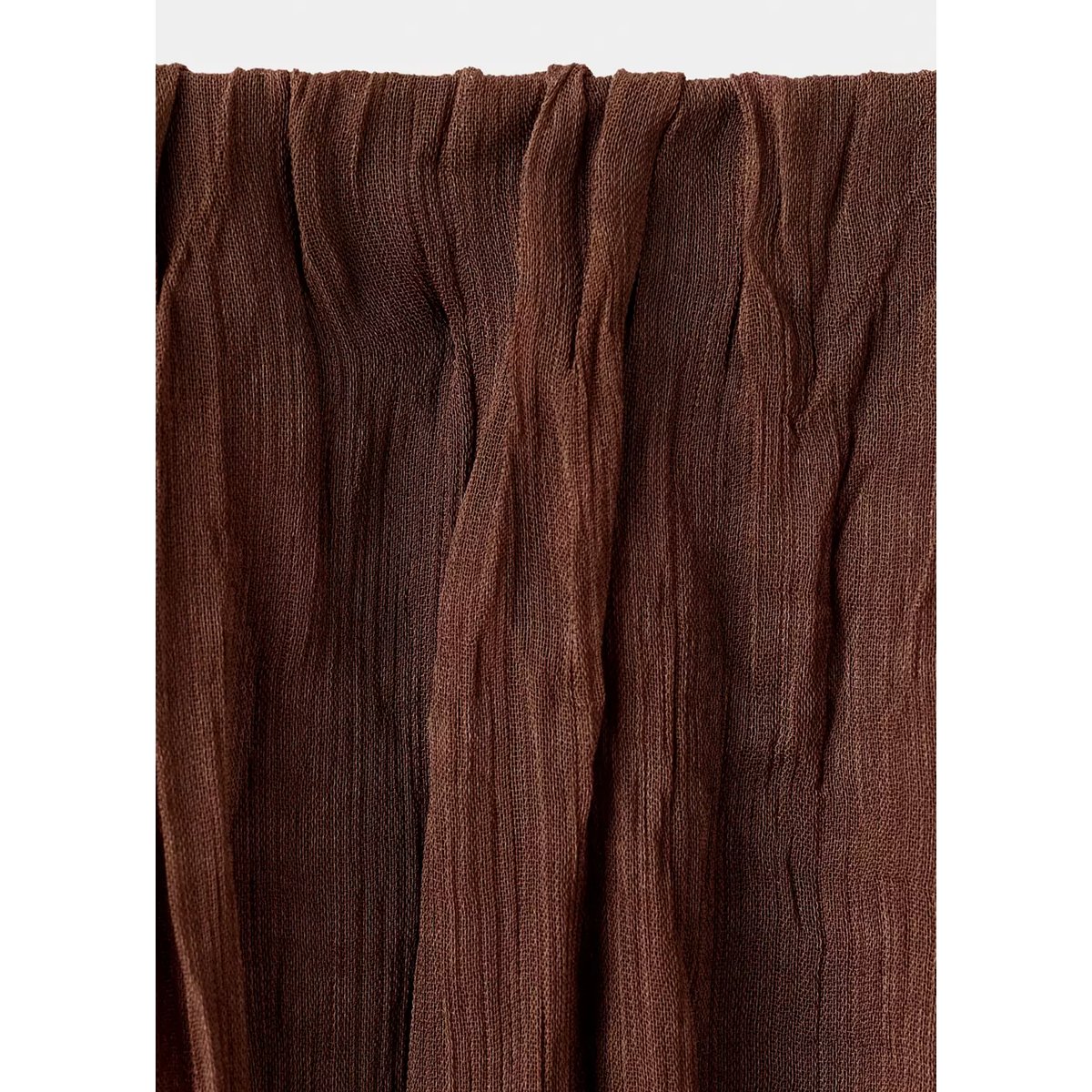 Jupe gaze volants marron, MANGO