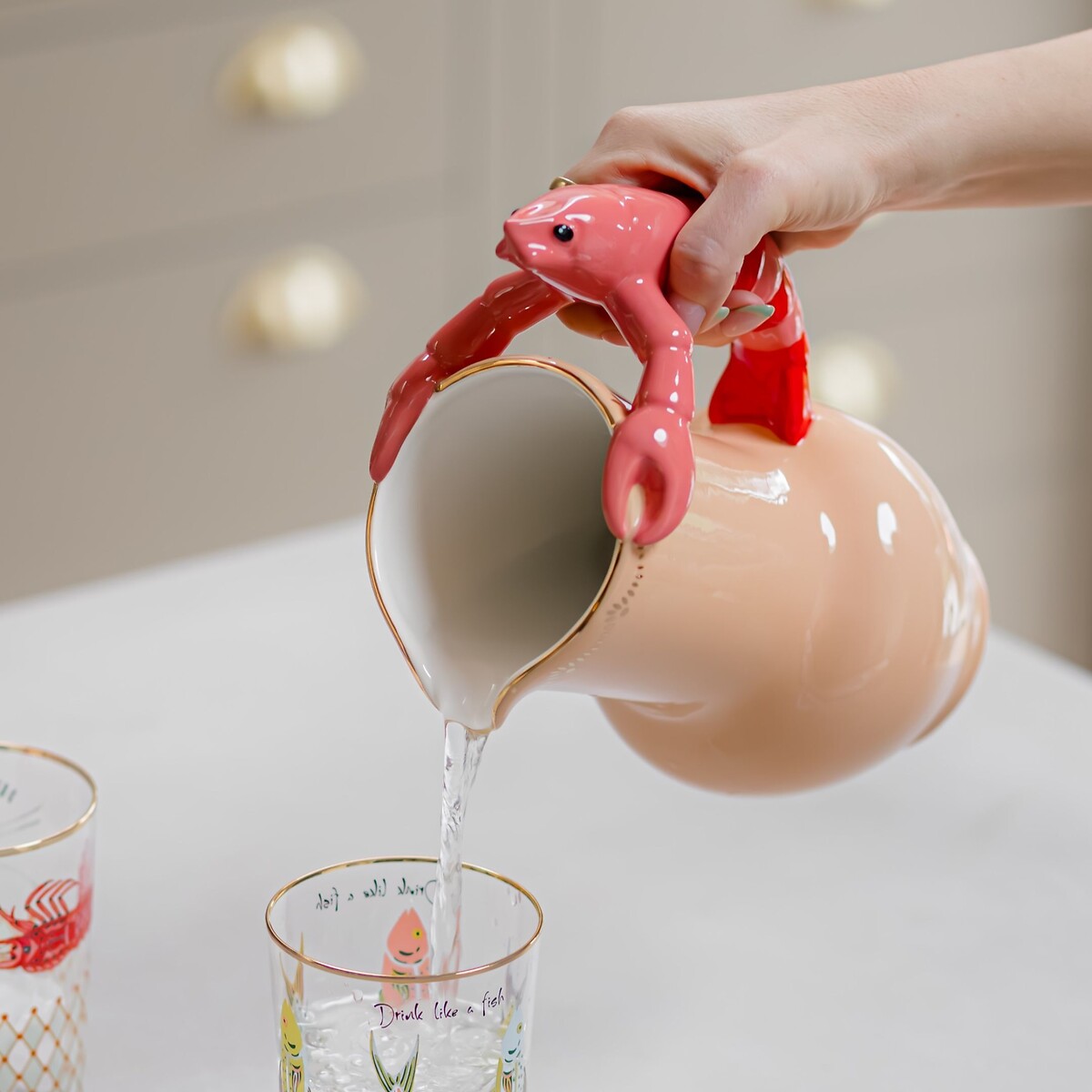 Lobster Serving Jug orange, YVONNE ELLEN
