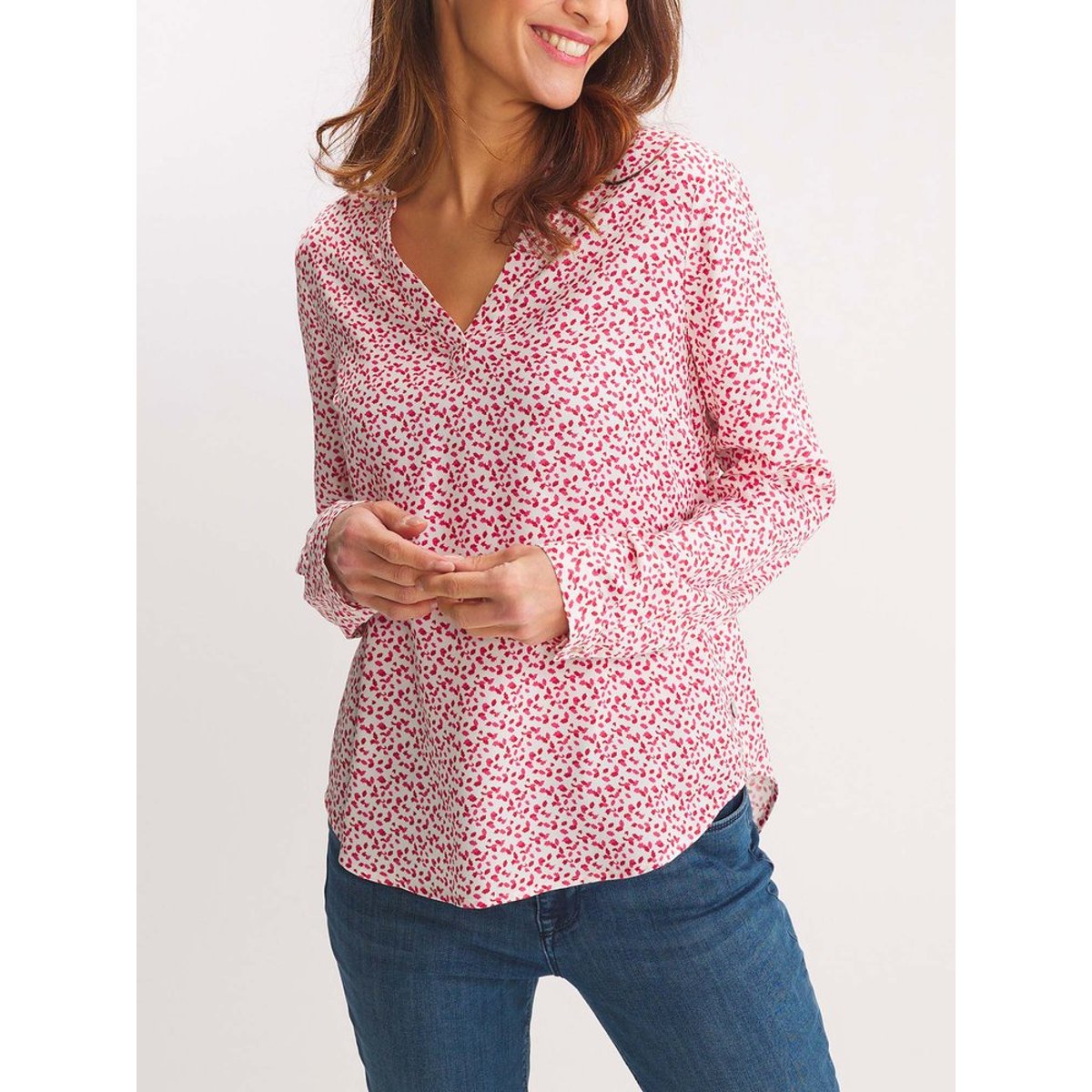 Blouse col rond ADELAMIS19776 groseille, TBS