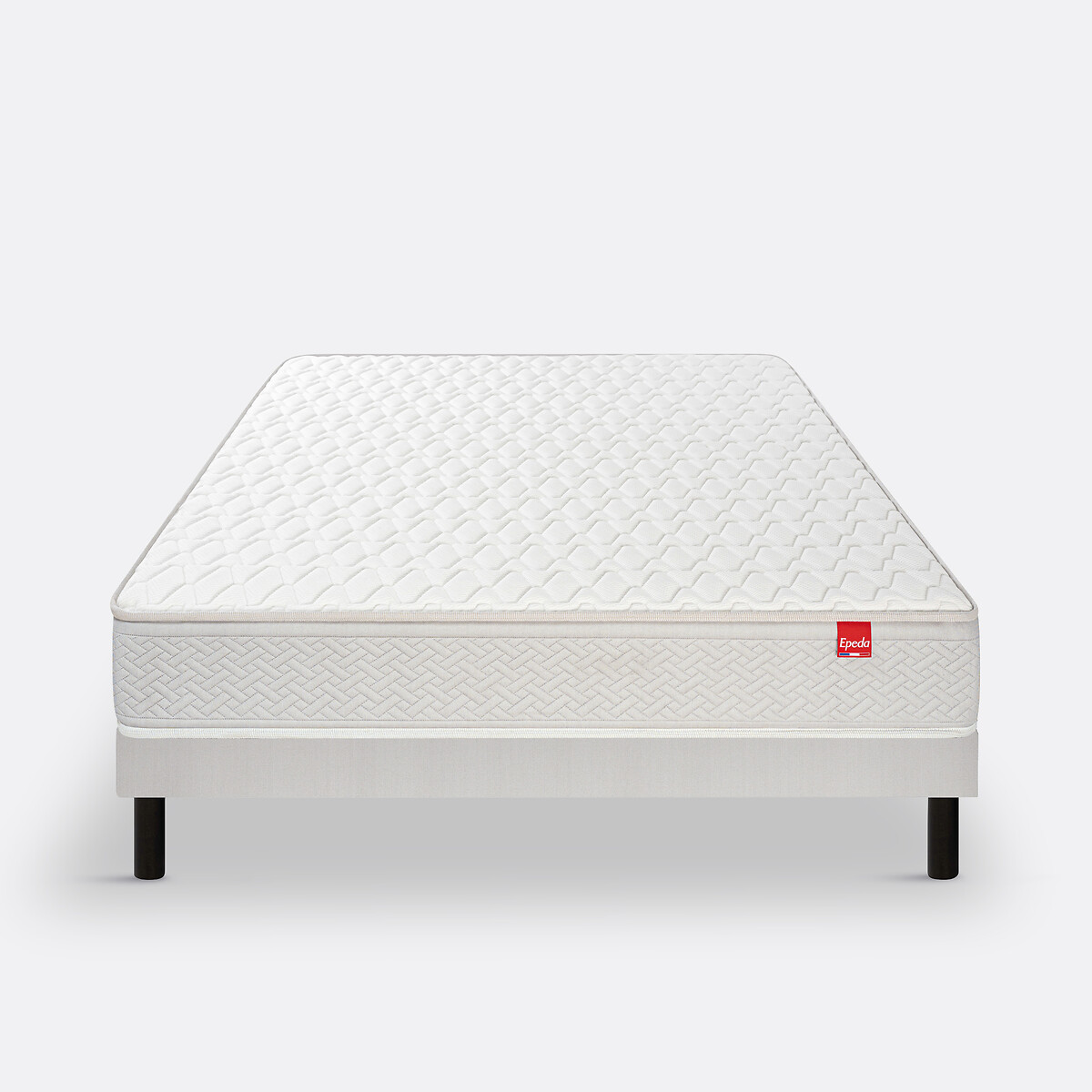 Matelas ressorts Multispire 3 zones, Dépaysant blanc/gris souris, EPEDA
