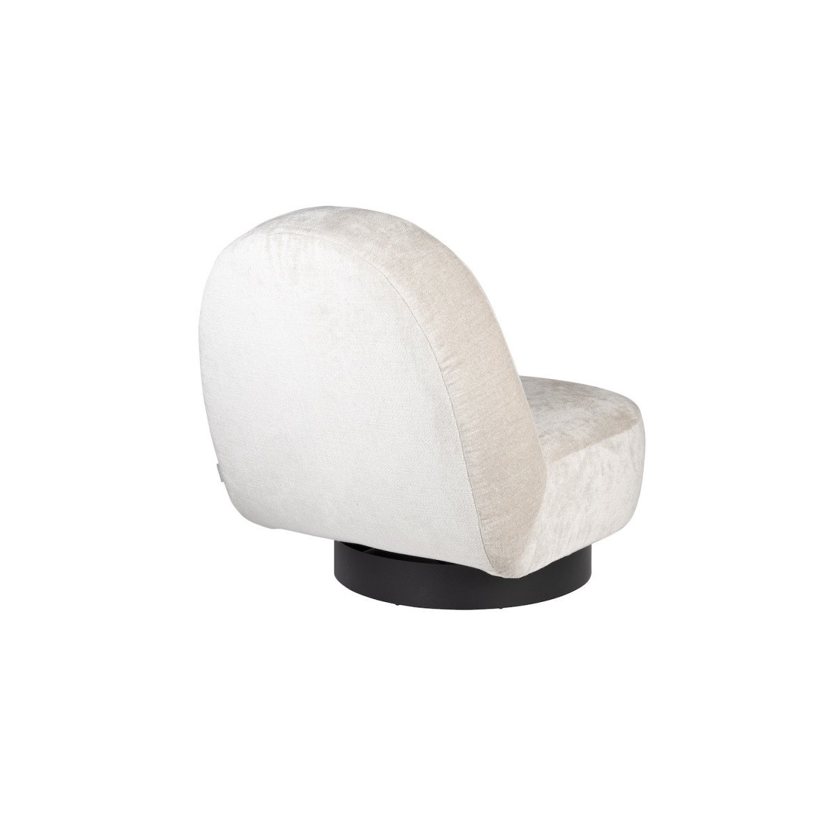 Fauteuil pivotant en tissu doux - EDEN beige, ZUIVER