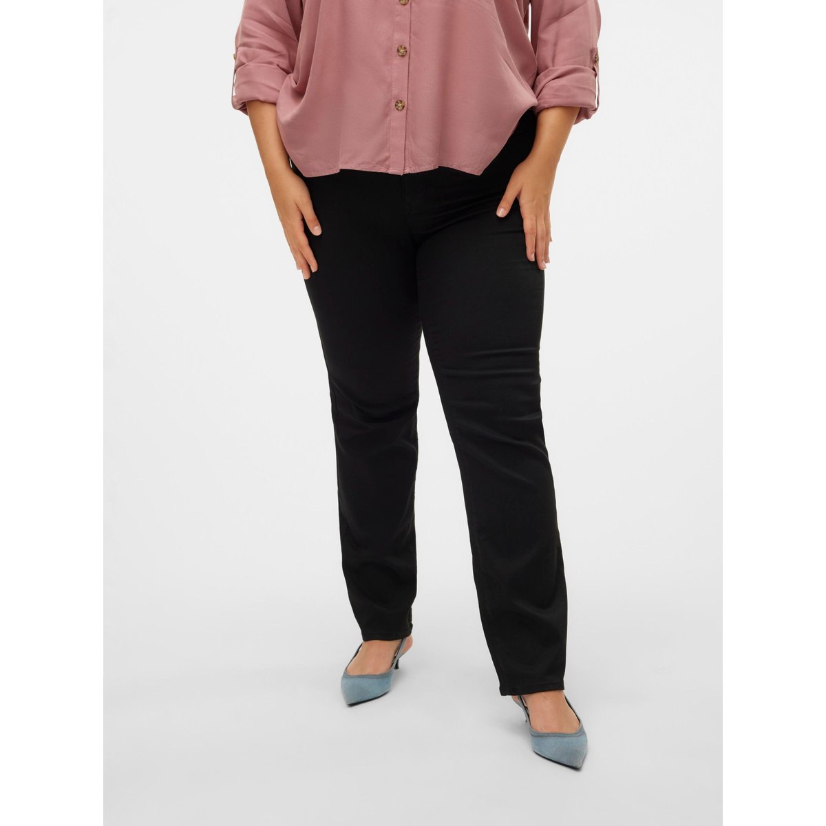 Jean Coupe Droite black, VERO MODA