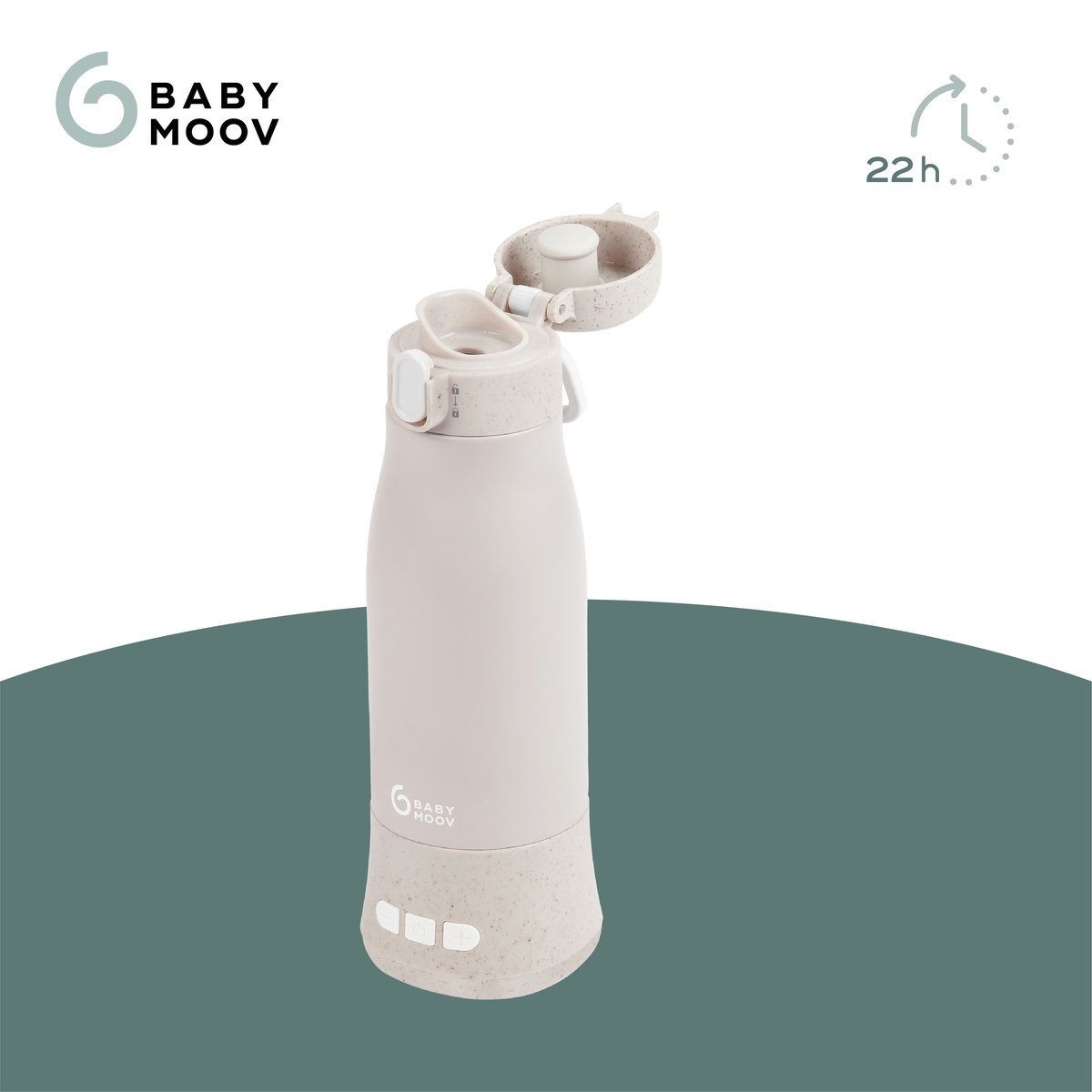 Chauffe-biberon nomade à batterie beige, BABYMOOV