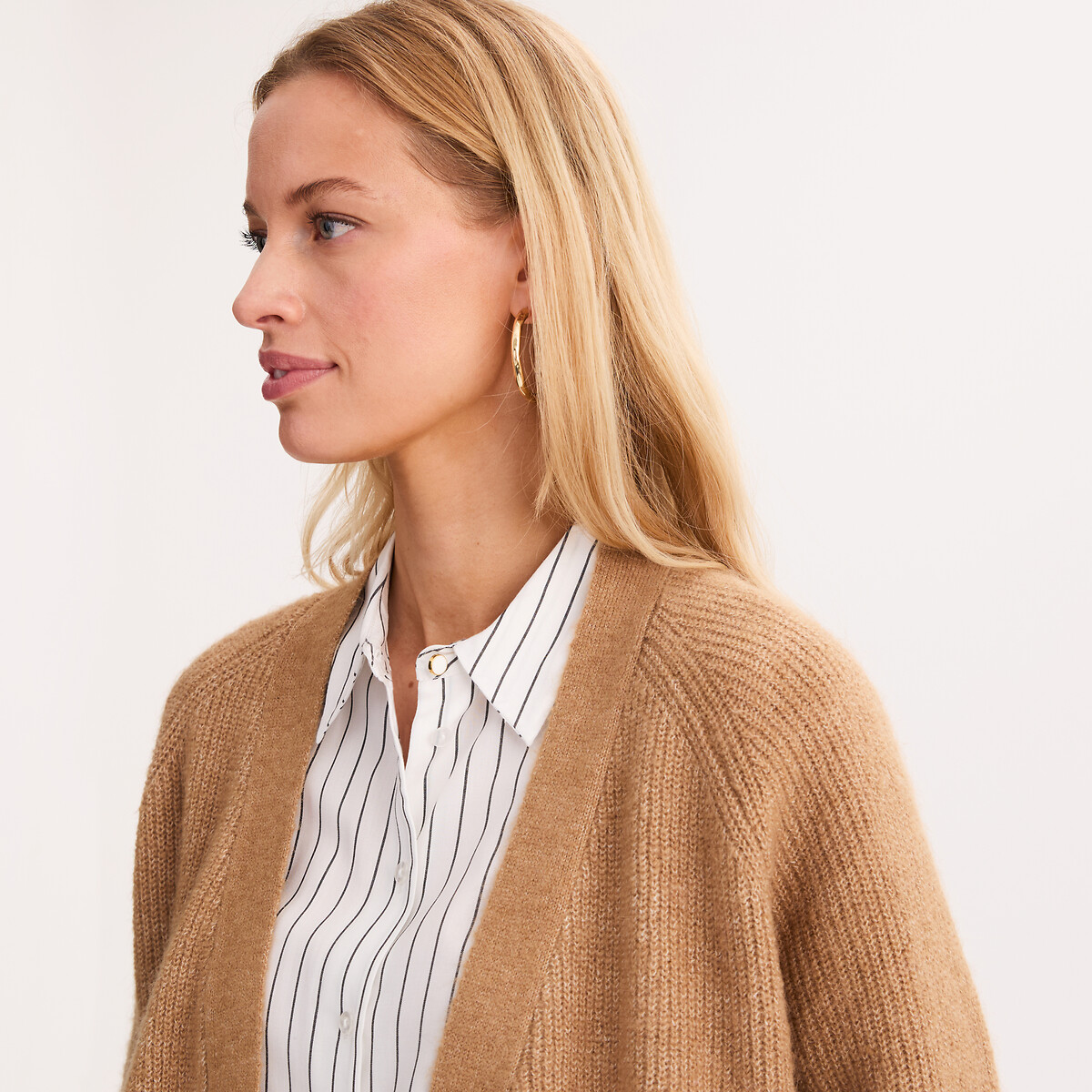 Cardicool en grosse maille camel, ANNE WEYBURN