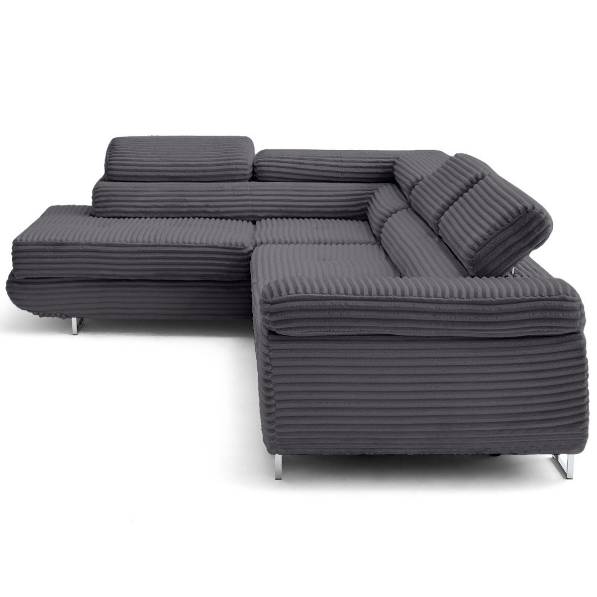 Canapé d'Angle Convertible 5 places - ZARIA gris, BEST MOBILIER