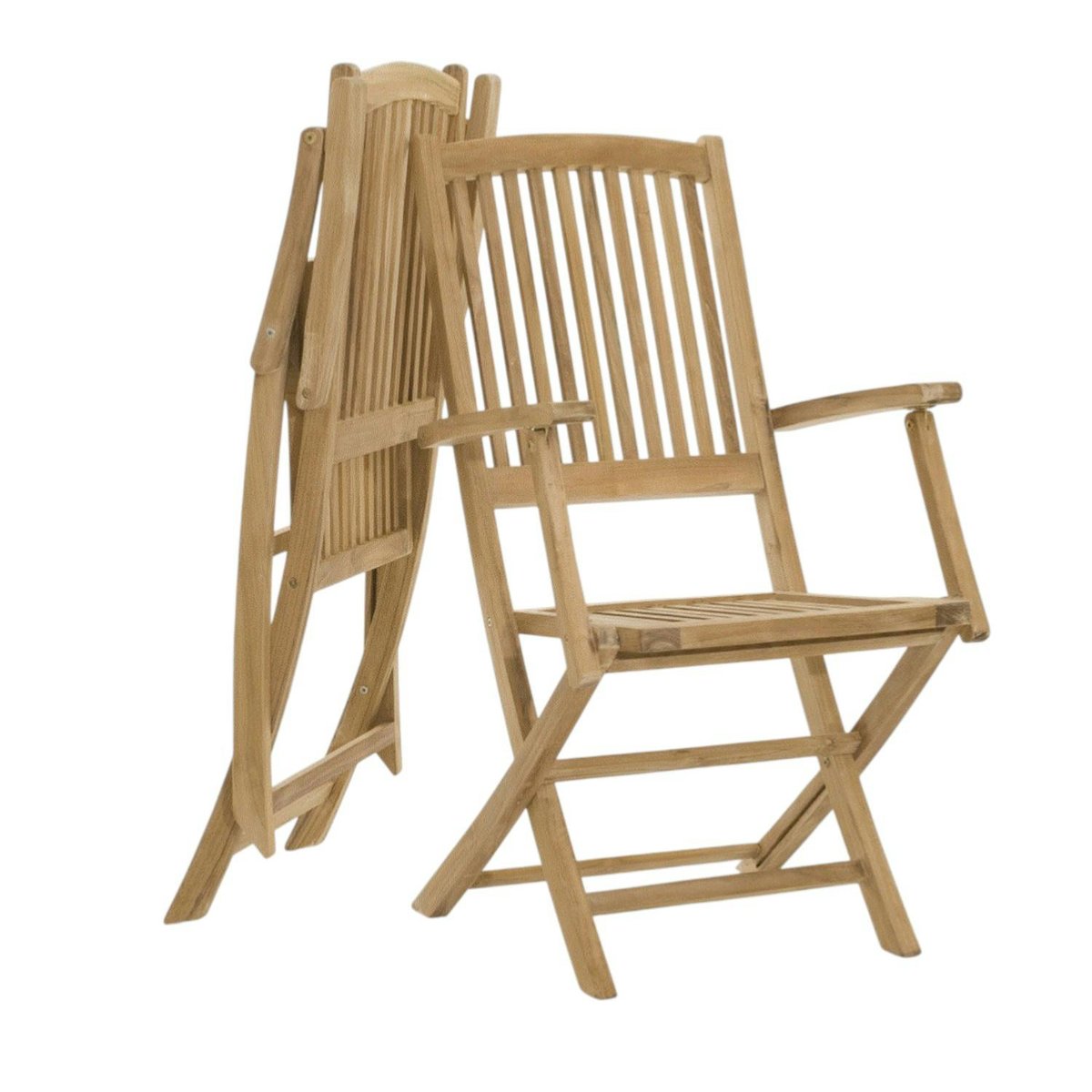 Salon de jardin table d'extérieur extensible ovale 200/240x100cm 4 chaises 2 fauteuils en bois de teck SUMMER bois naturel, PIER IMPORT