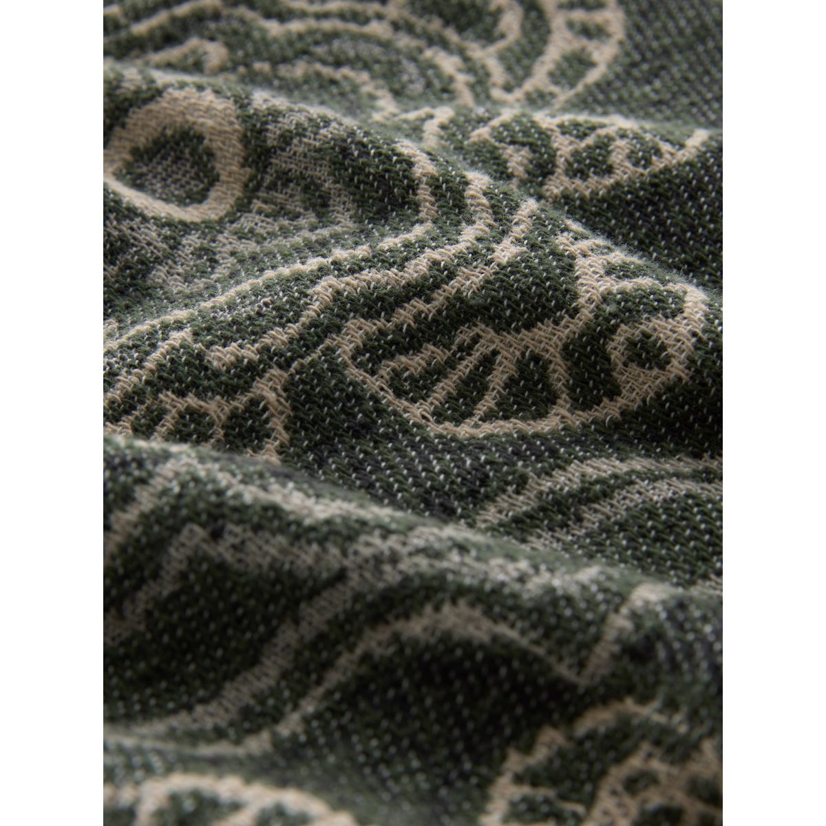 Veste-chemise zippée à imprimé médaillons vert, NEXT