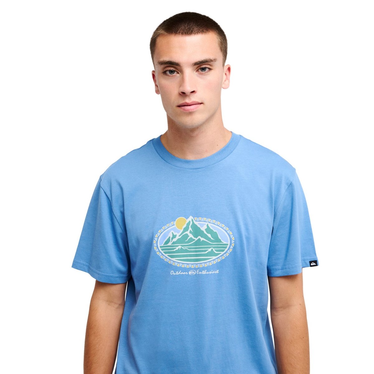 T-Shirt manches courtes EV MOUNTAIN LOVERS bleu quiet harbor, QUIKSILVER