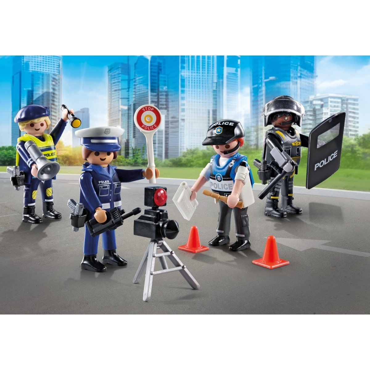 Heroes Set métiers de la police : 4 policiers différents set métiers de la police : 4 policiers différents, PLAYMOBIL