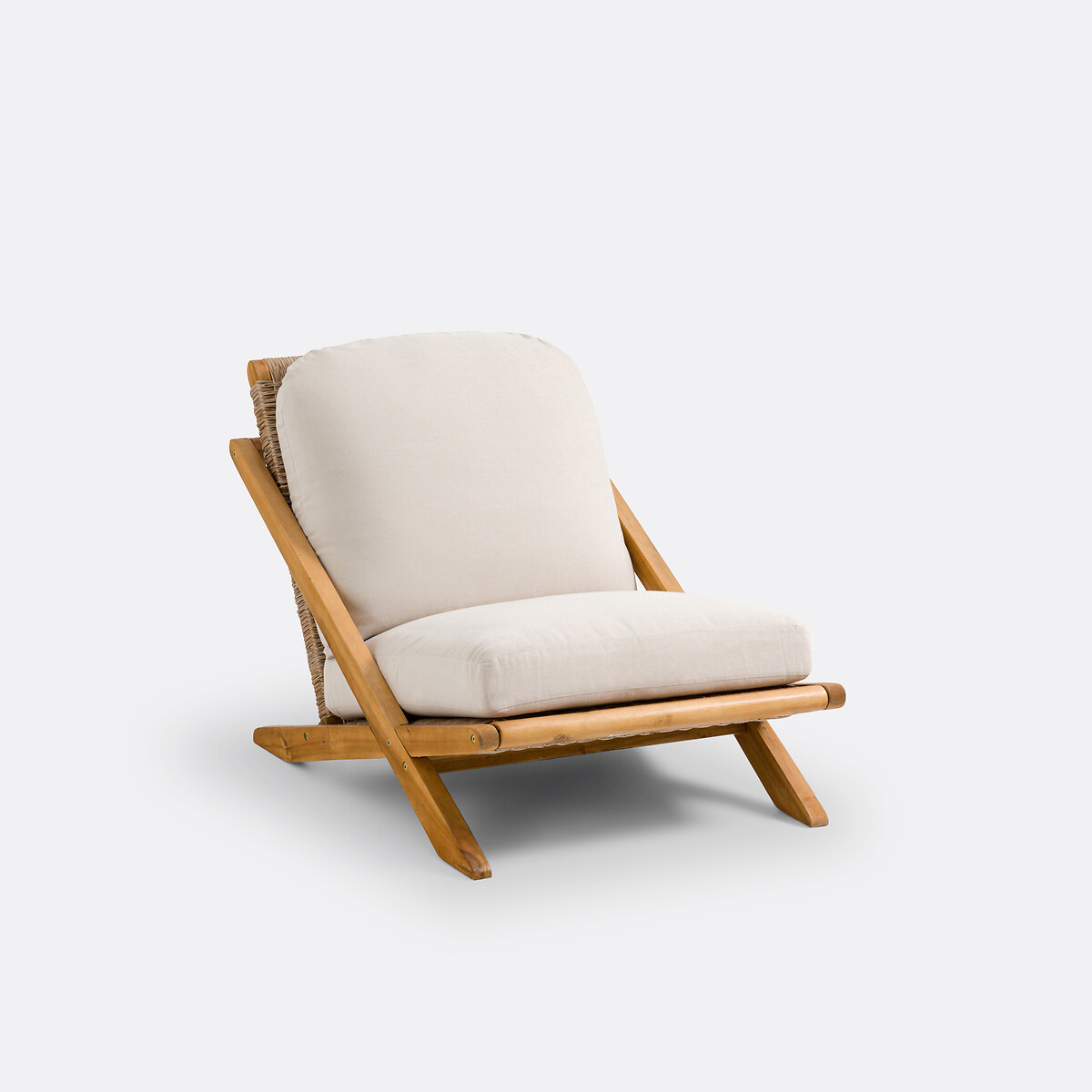 Fauteuil bas de jardin, acacia, Cossi naturel/écru, LA REDOUTE INTERIEURS