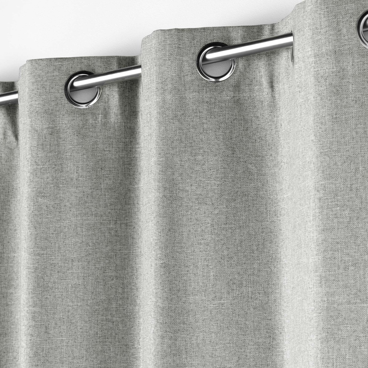 Rideau a oeillets occultant 140 x 260 cm Crepuscules gris gris, EDEN