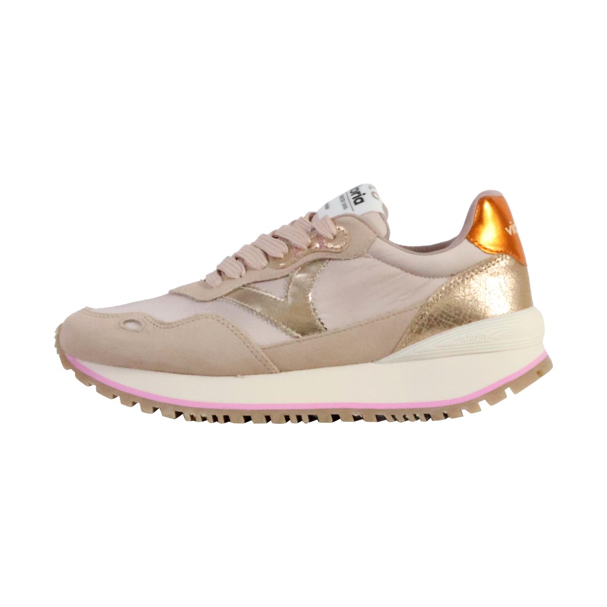 Basket Cuir nude, VICTORIA
