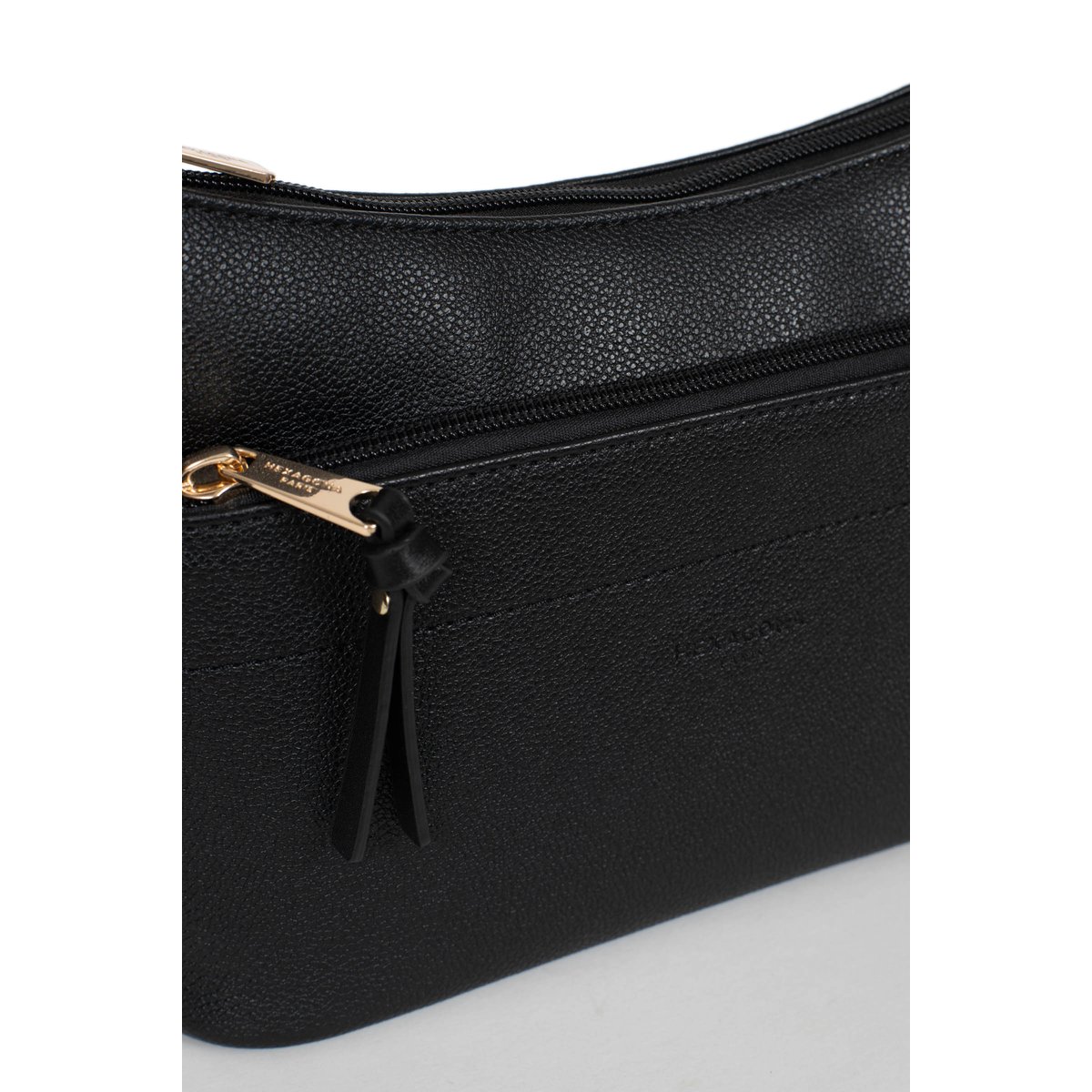 Sac porté travers MAÉ noir, HEXAGONA