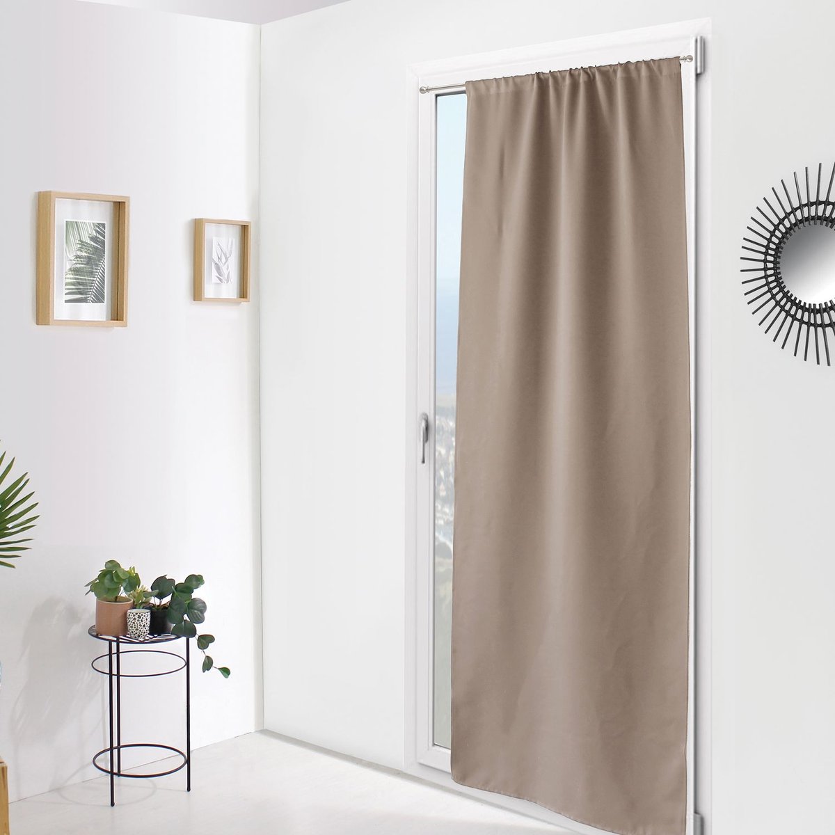 Rideau de porte occultant REGLISSE beige, TOILINUX