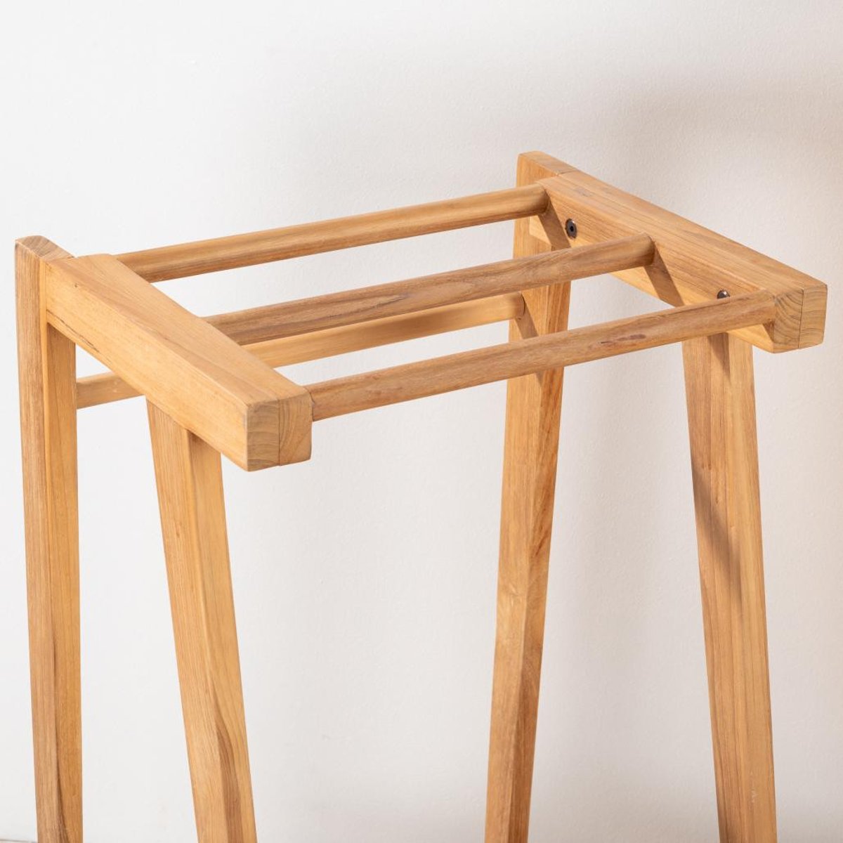 Porte serviette en teck rectangle à poser naturel, WANDA COLLECTION