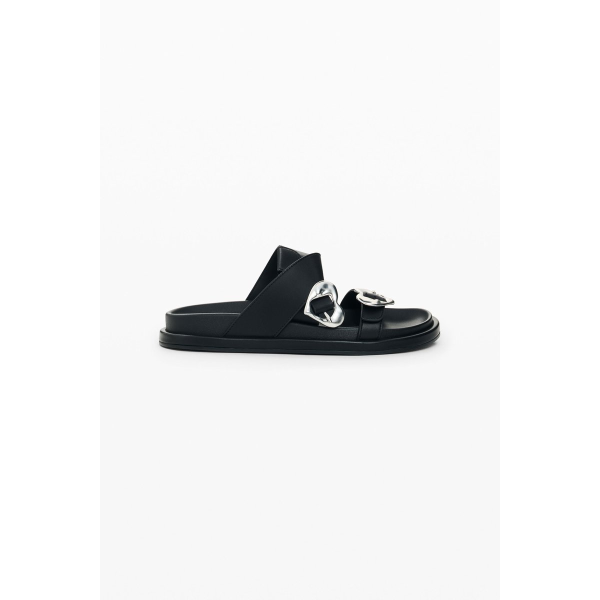 Sandale plateforme coeur noir, DESIGUAL