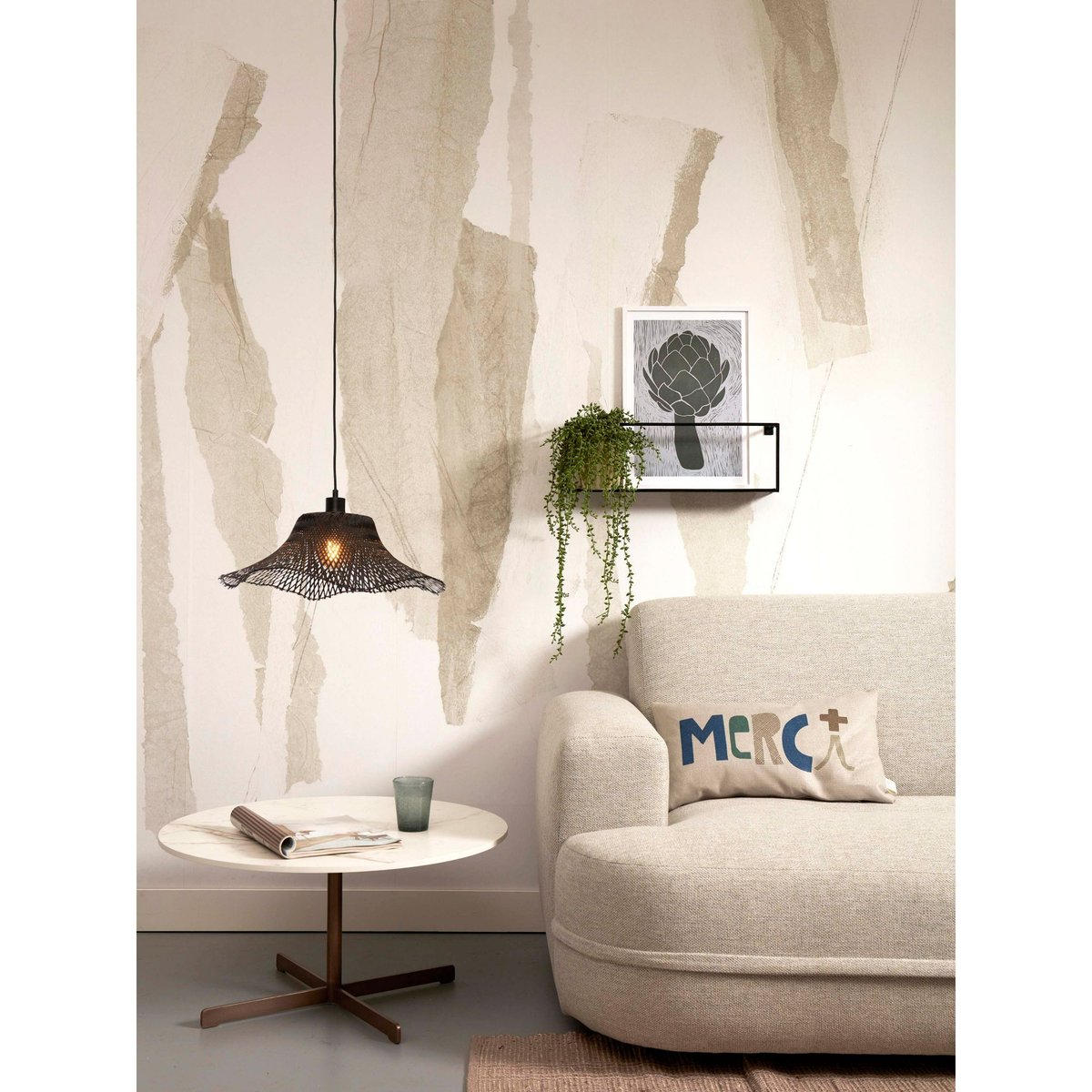 Suspension Bambou IBIZA noir, GOOD & MOJO