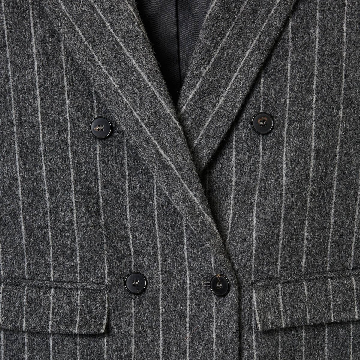Veste blazer rayée contenant de la laine robot, MONOPRIX