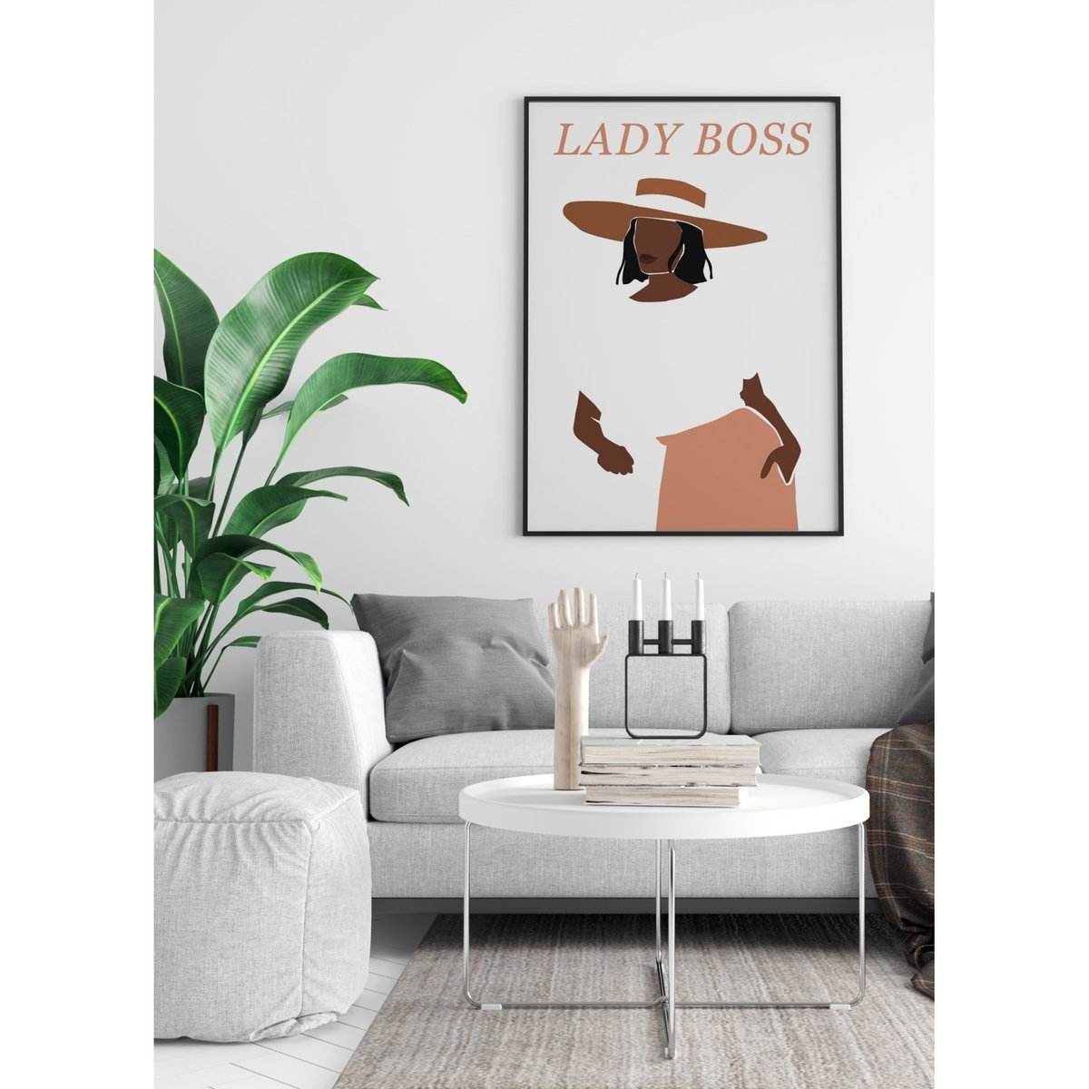 Affiche Lady Boss 4 blanc, L'AFFICHERIE