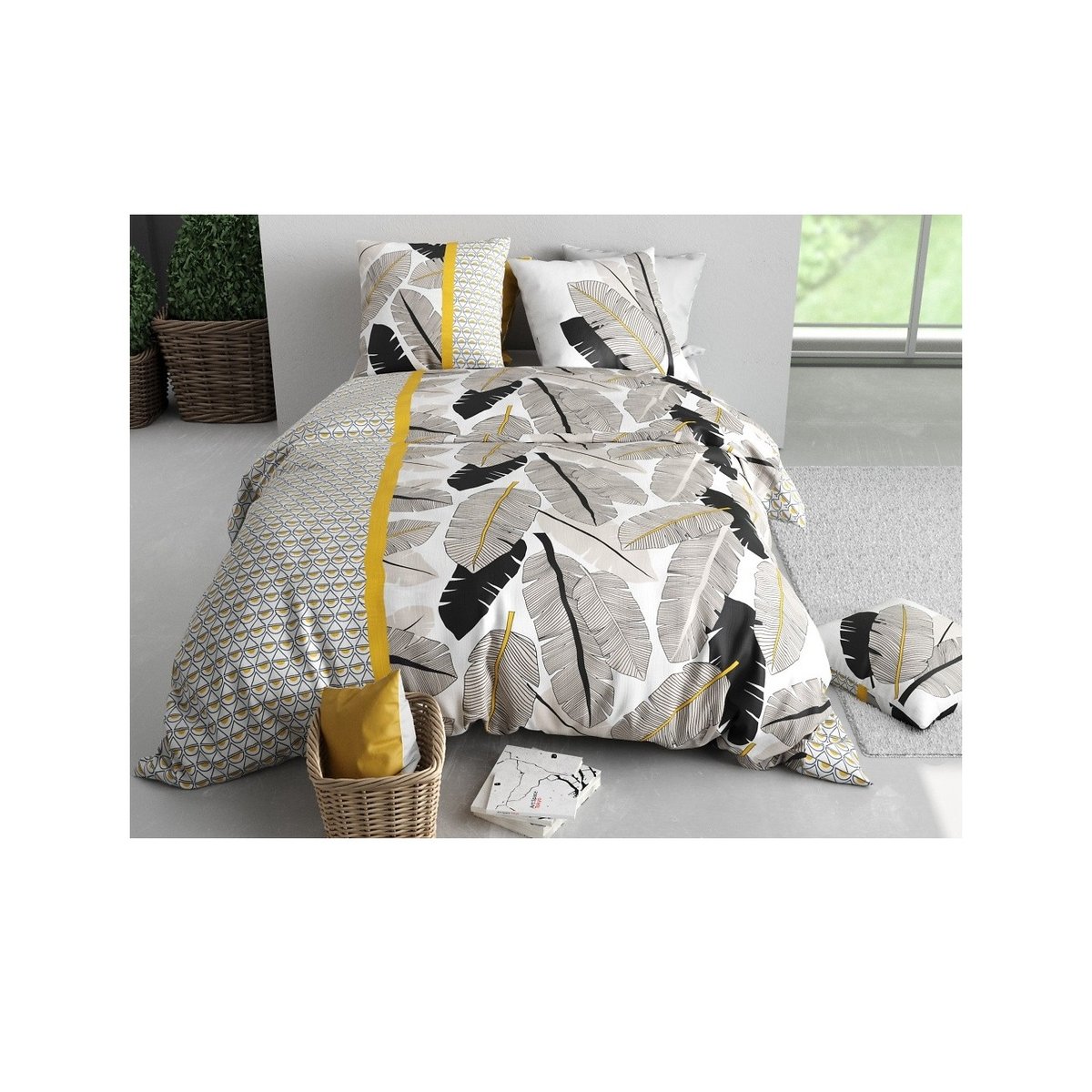 Parure de lit Plumes blanc, EDEN