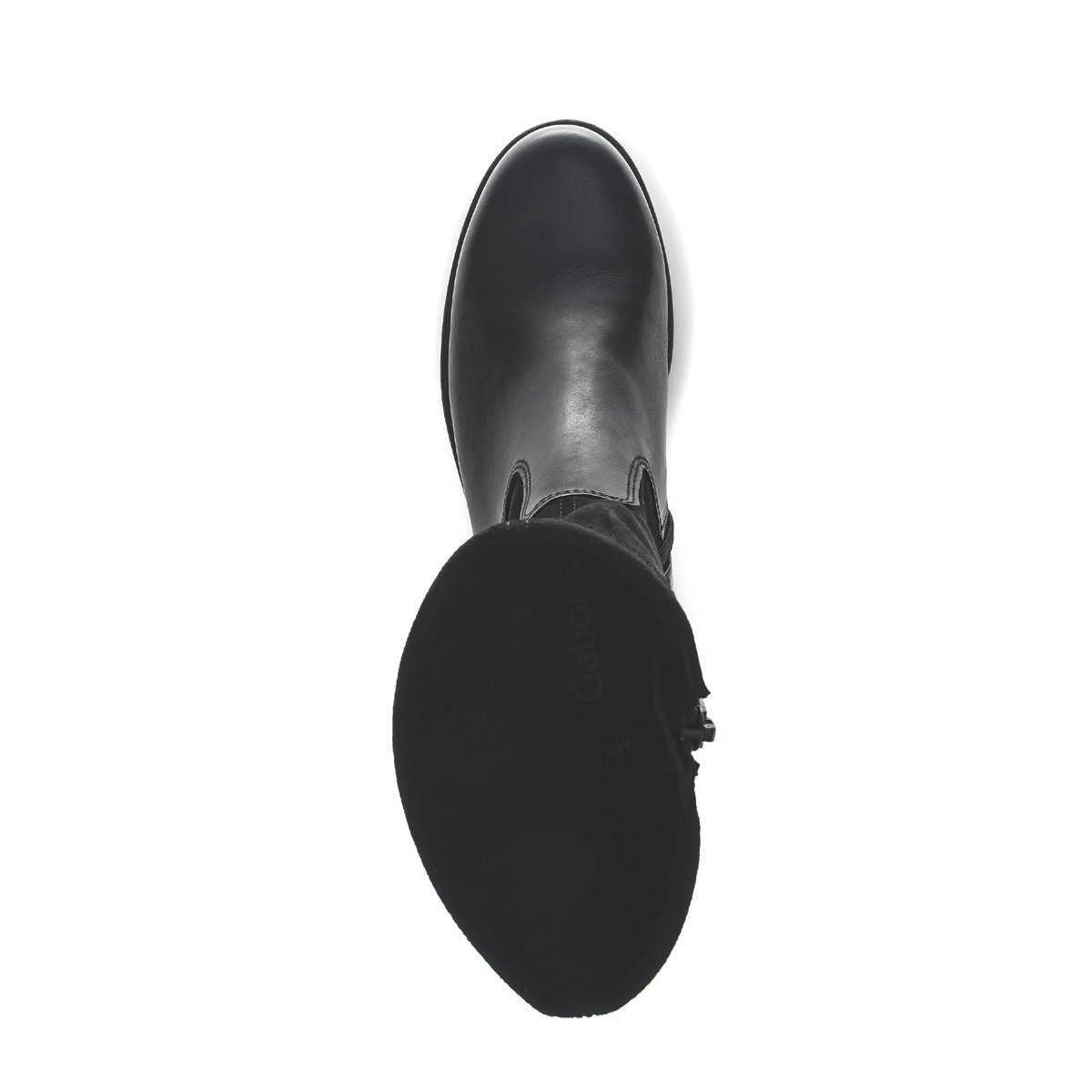 Bottines en cuir lisse/velours à talon décroché noir velours, GABOR