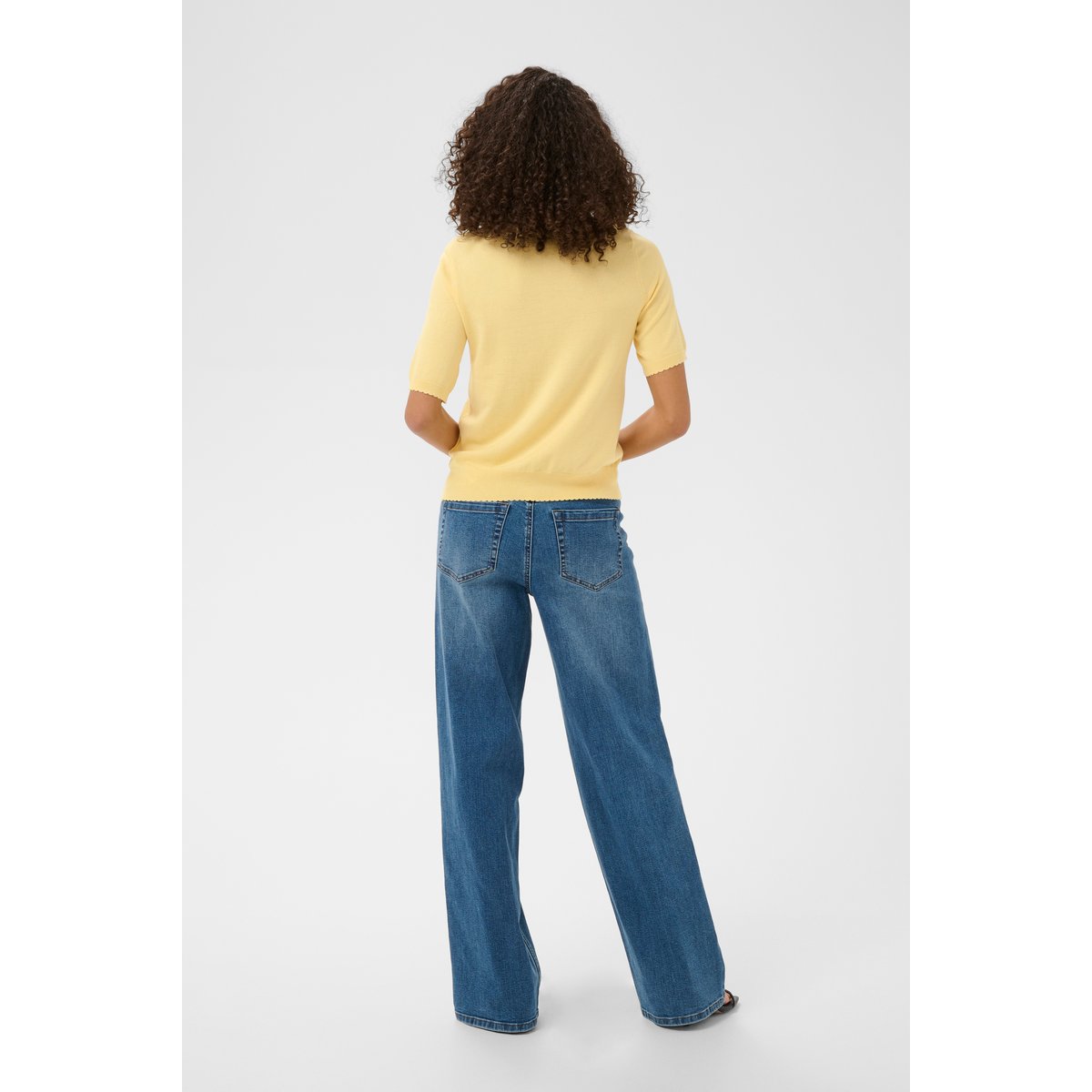 Pullover tricoté jaune sunlight, KAFFE