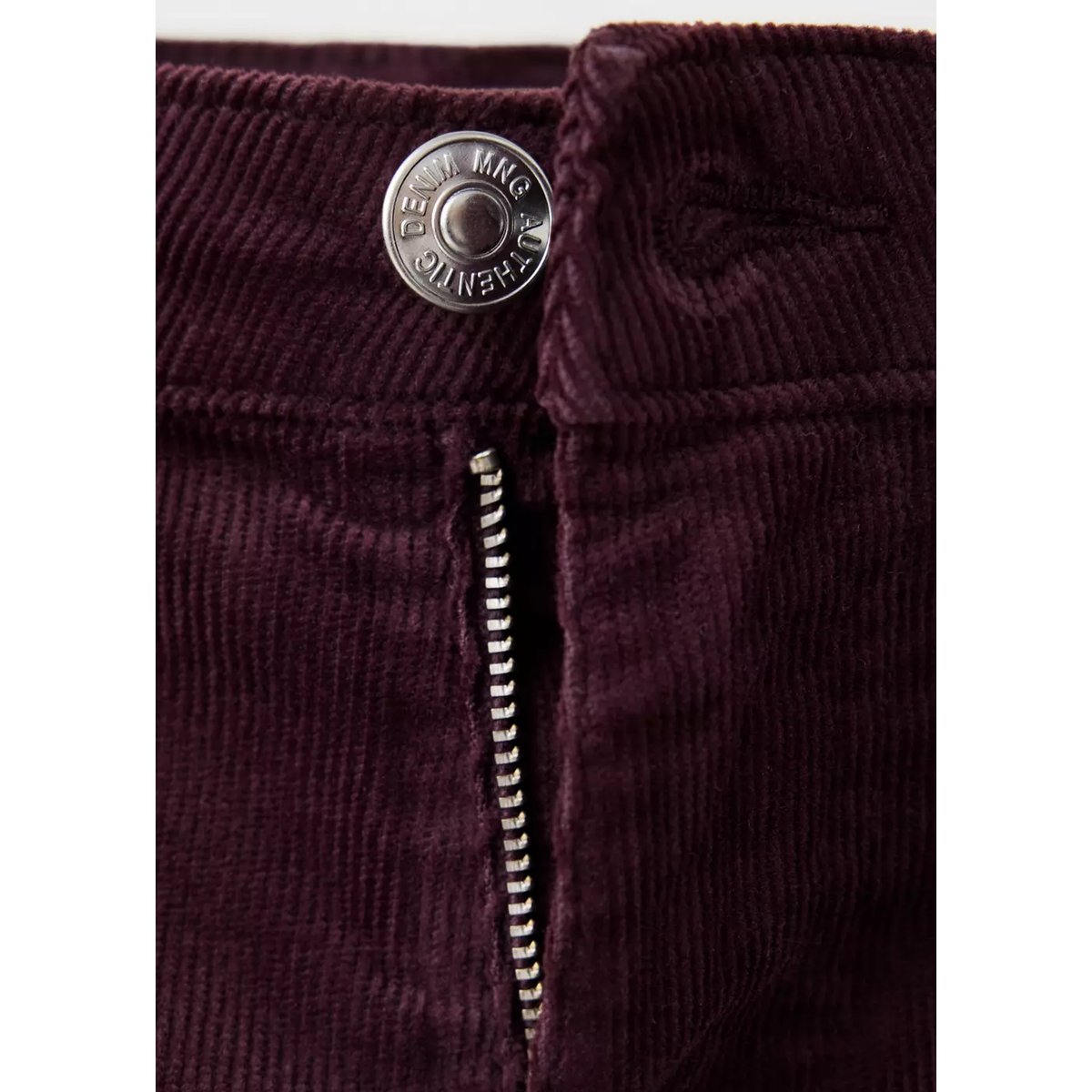 Pantalon en velours côtelé wide-leg bordeaux, MANGO TEEN