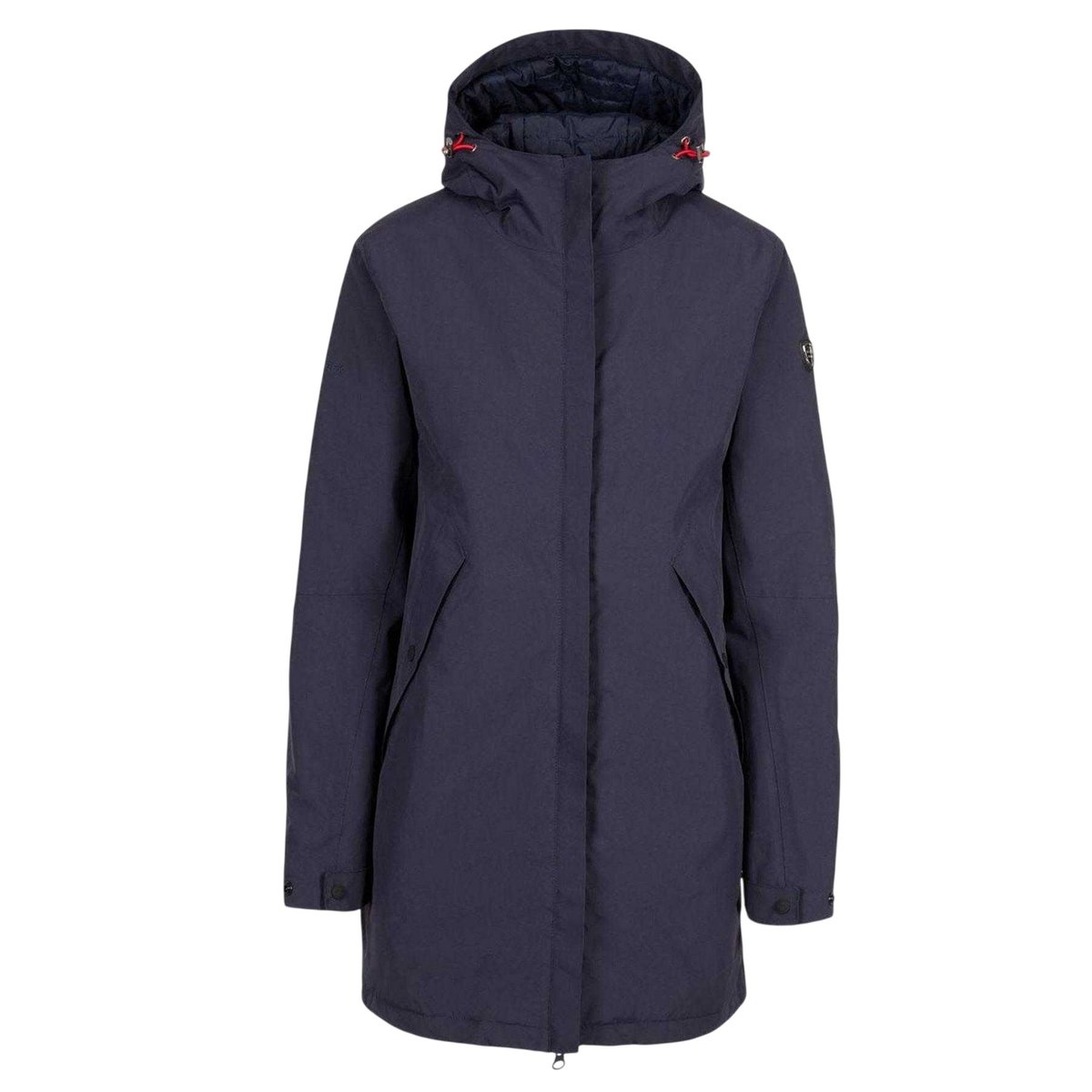 Veste imperméable unie à capuche bleu marine, TRESPASS