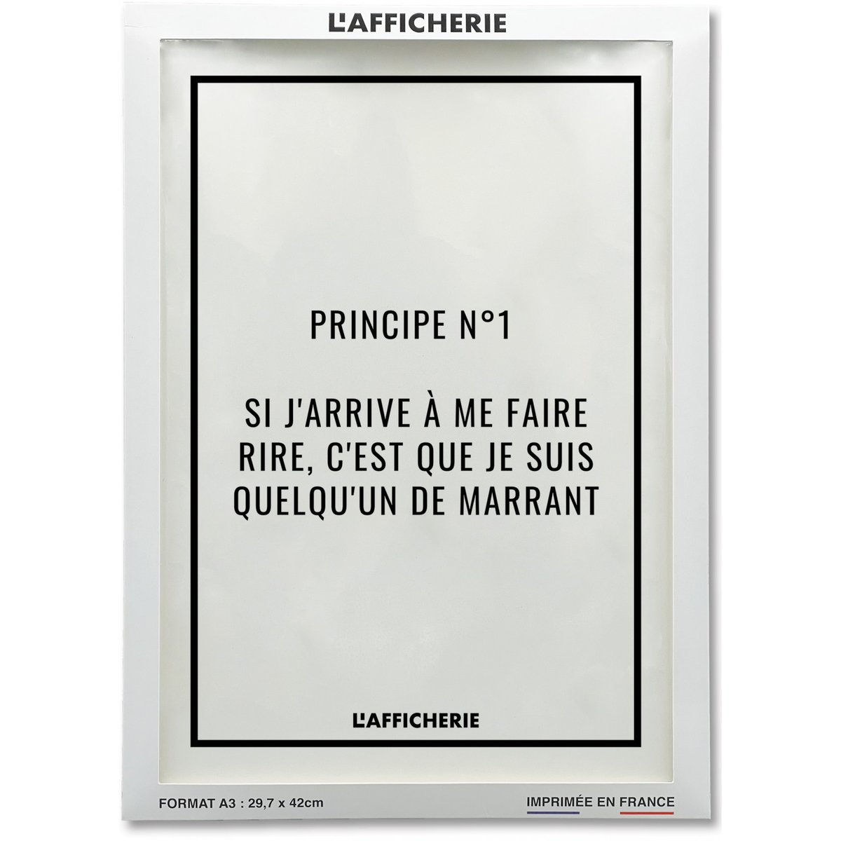 Affiche Principe n1 blanc, L'AFFICHERIE