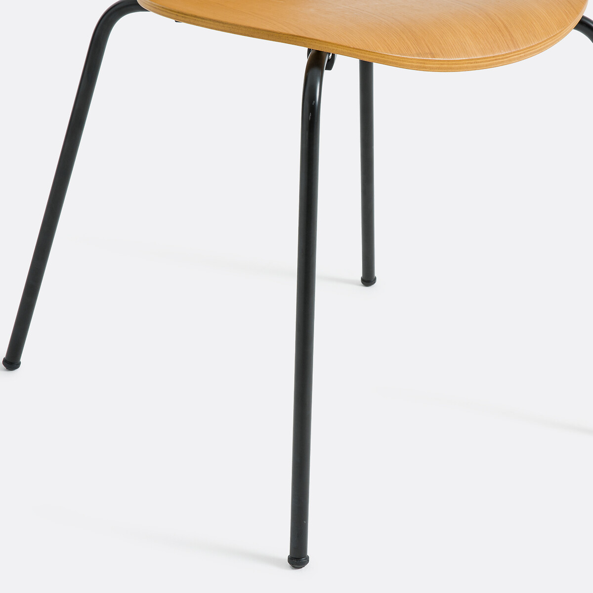 2er-Set Stapelstühle Lenon eichefarben, LA REDOUTE INTERIEURS