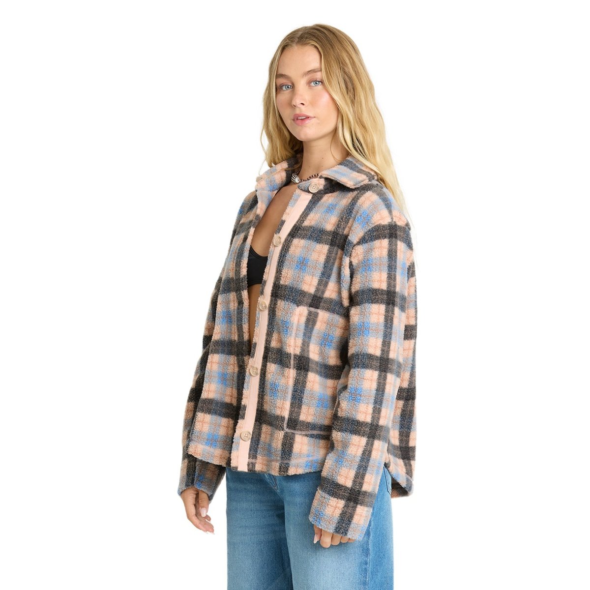 Veste en sherpa BREEZY SHACKET bleu blue bell, BILLABONG