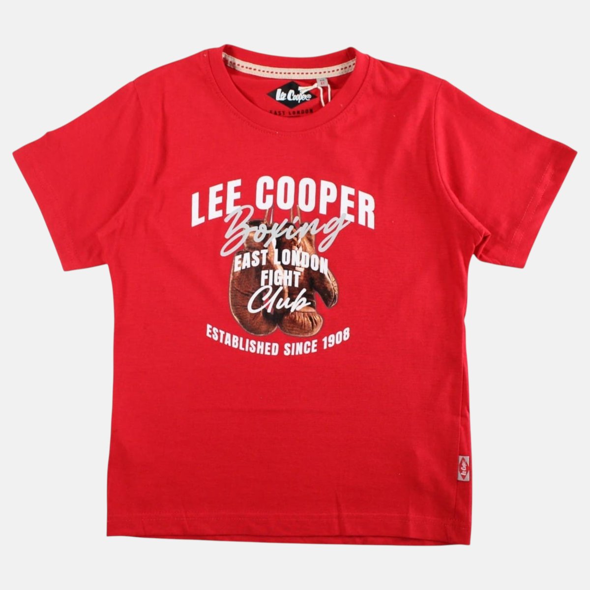 T-shirt manches courtes imprimé, col rond POSTER rouge, LEE COOPER