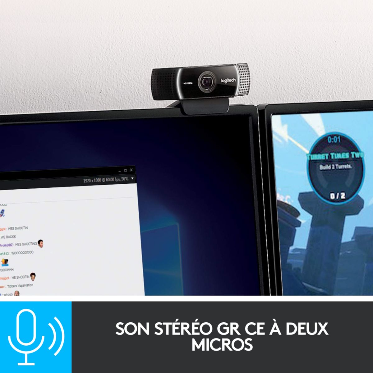 Webcam C922 Pro Stream couleur unique, LOGITECH