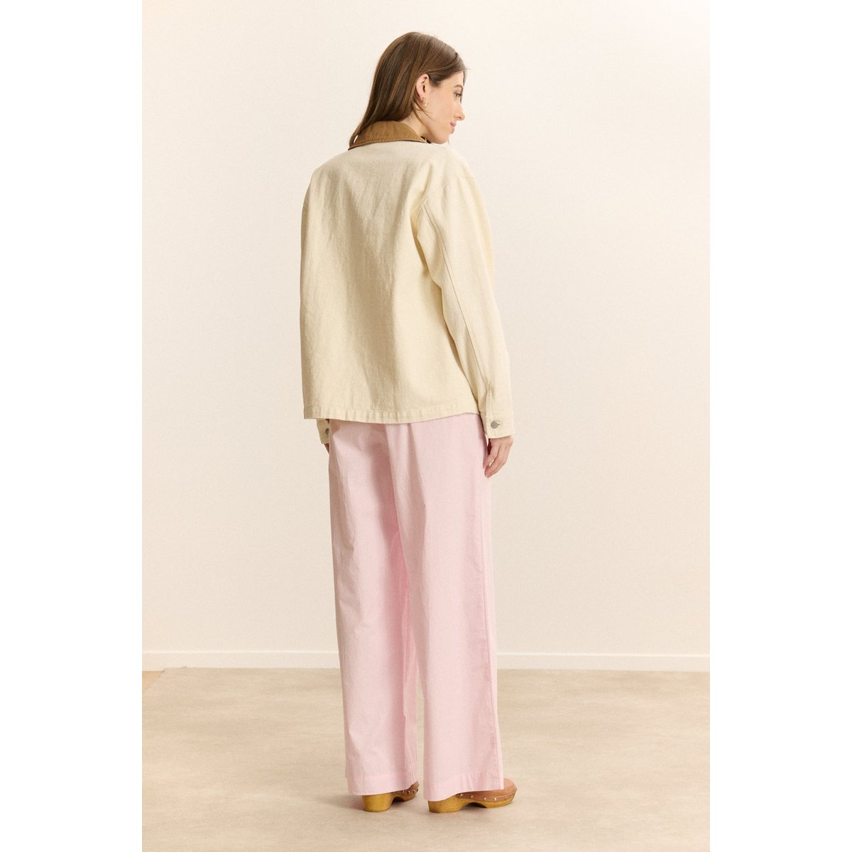 Veste courte workwear CLEO ecru, GARANCE PARIS 